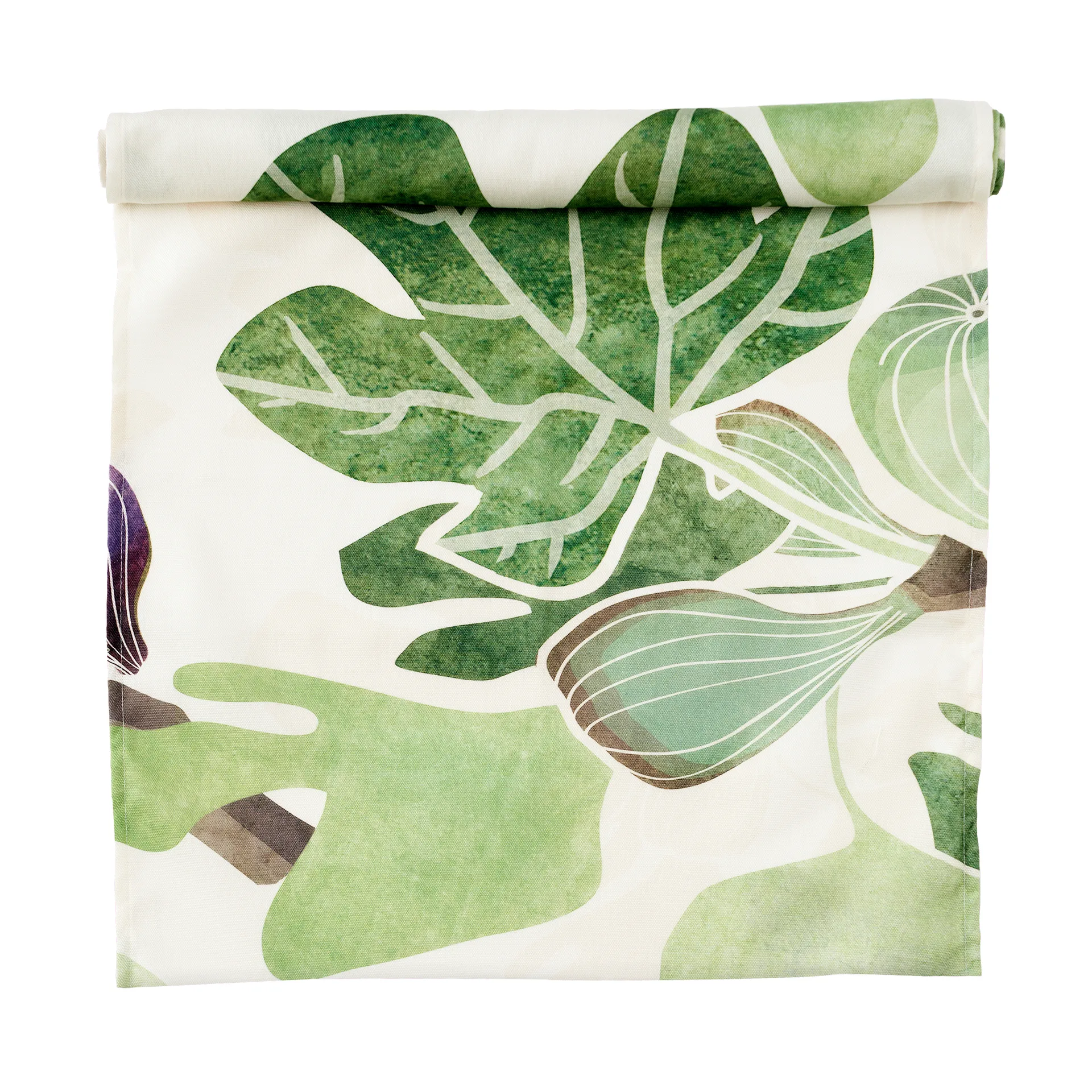 Klippan Yllefabrik Chemin de table Figs Vert-blanc