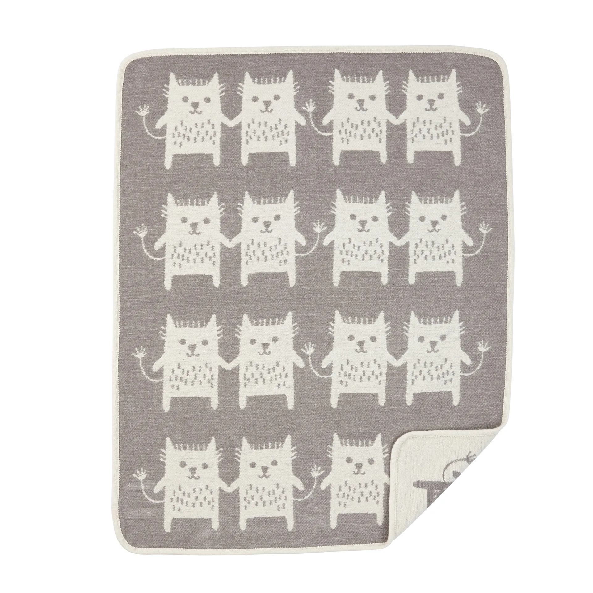 Klippan Yllefabrik Couverture chenille Little me gris