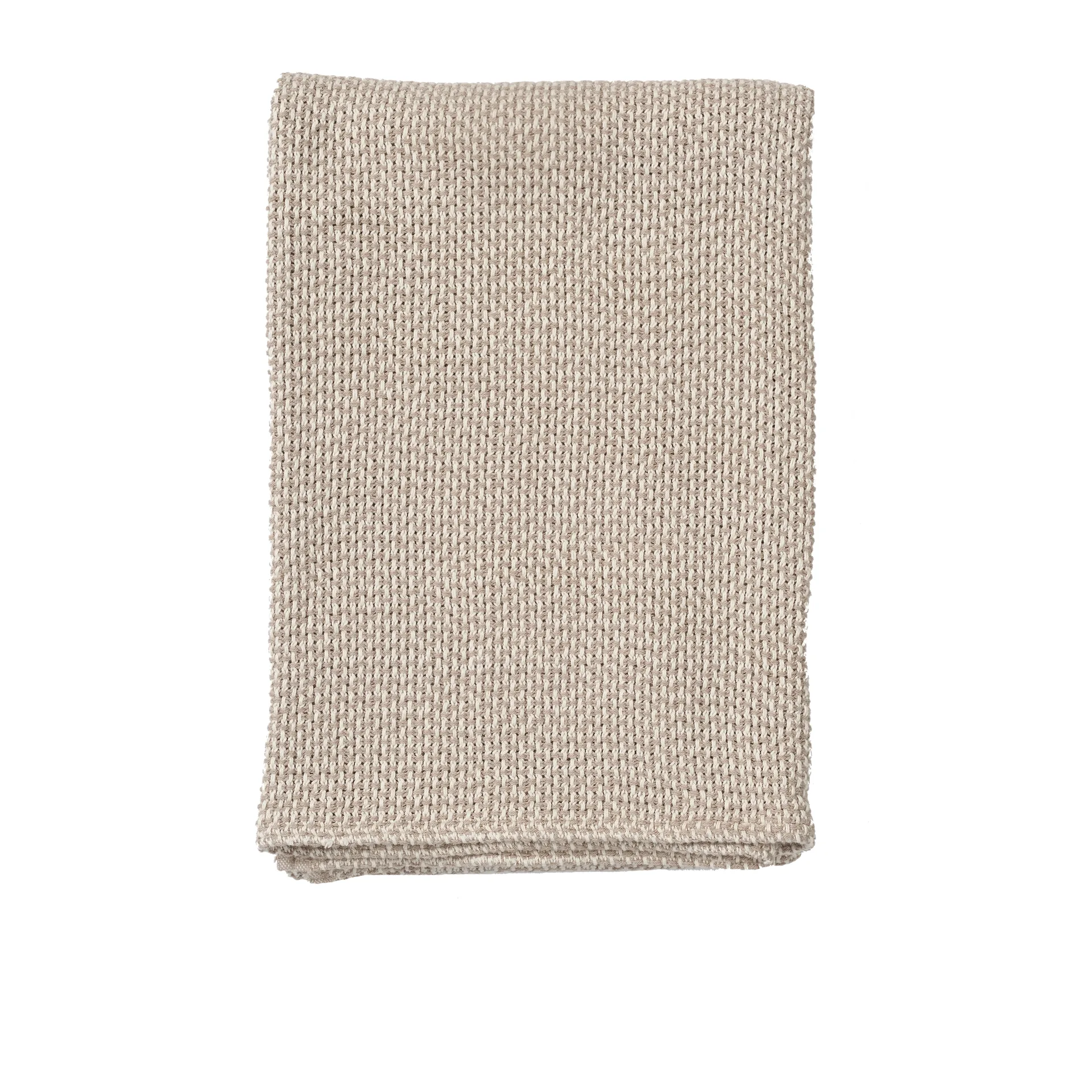 Klippan Yllefabrik Couverture en coton Basket cm Beige