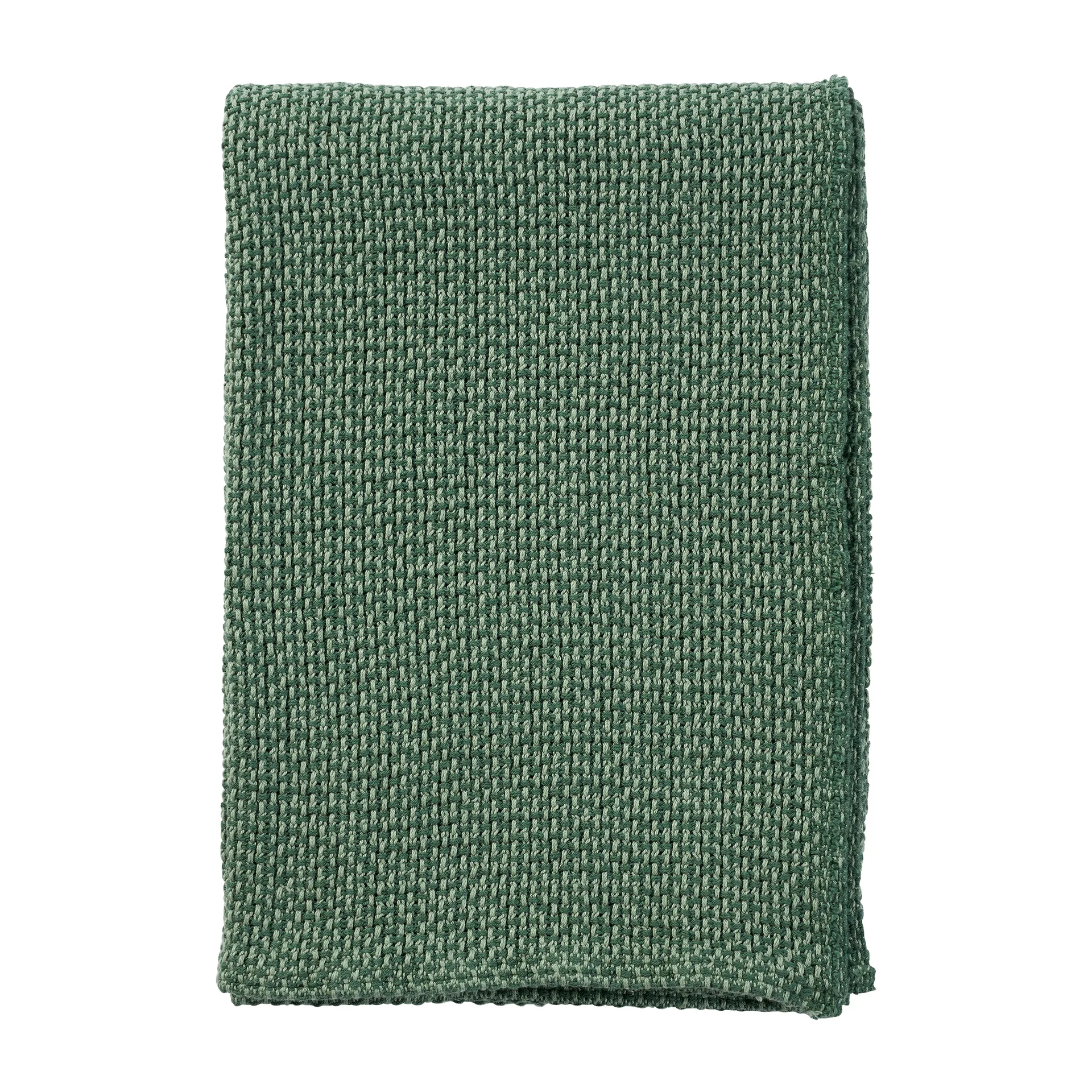 Klippan Yllefabrik Couverture en coton Basket cm Vert