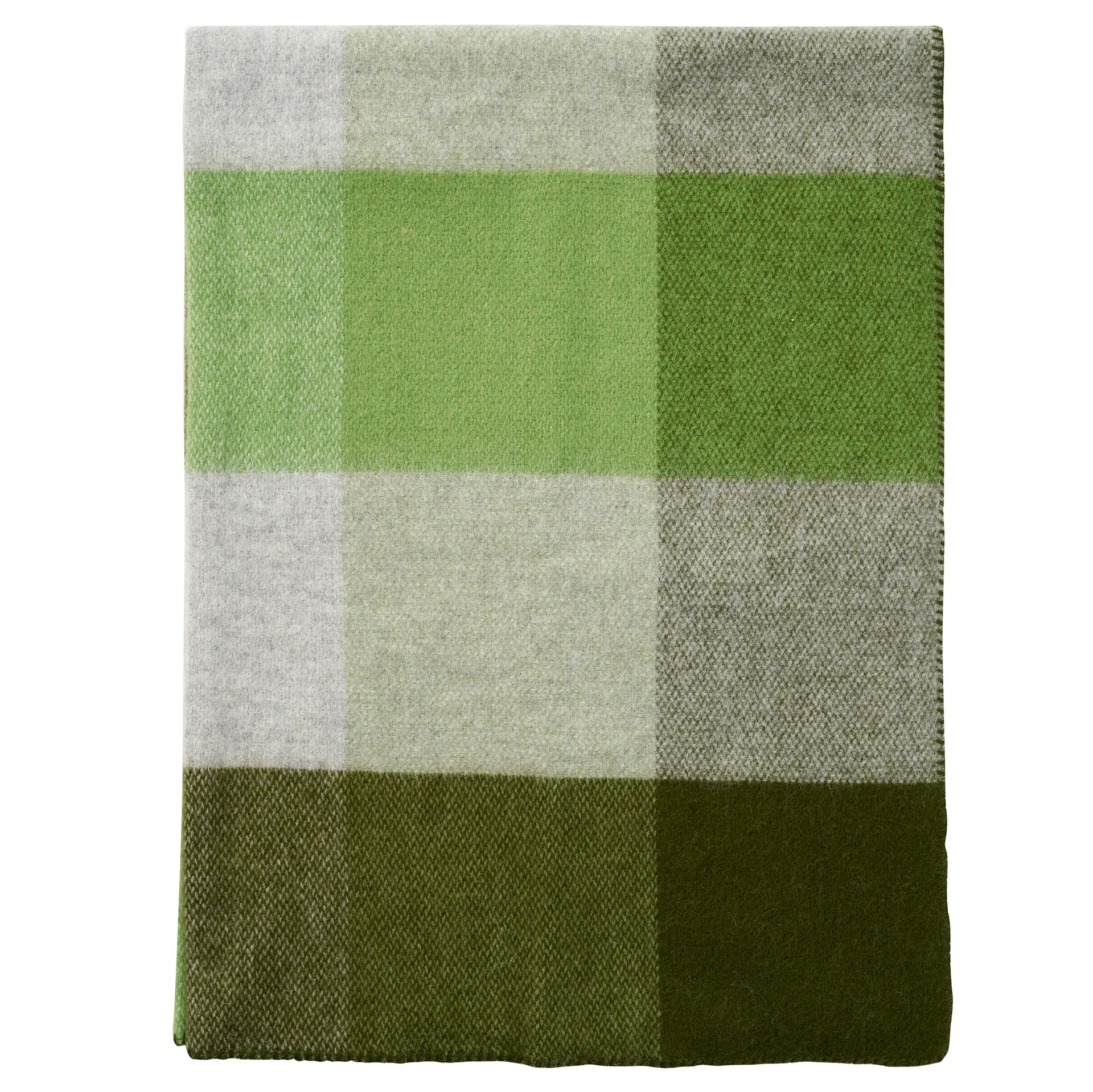 Klippan Yllefabrik Couverture en laine Block cm Green