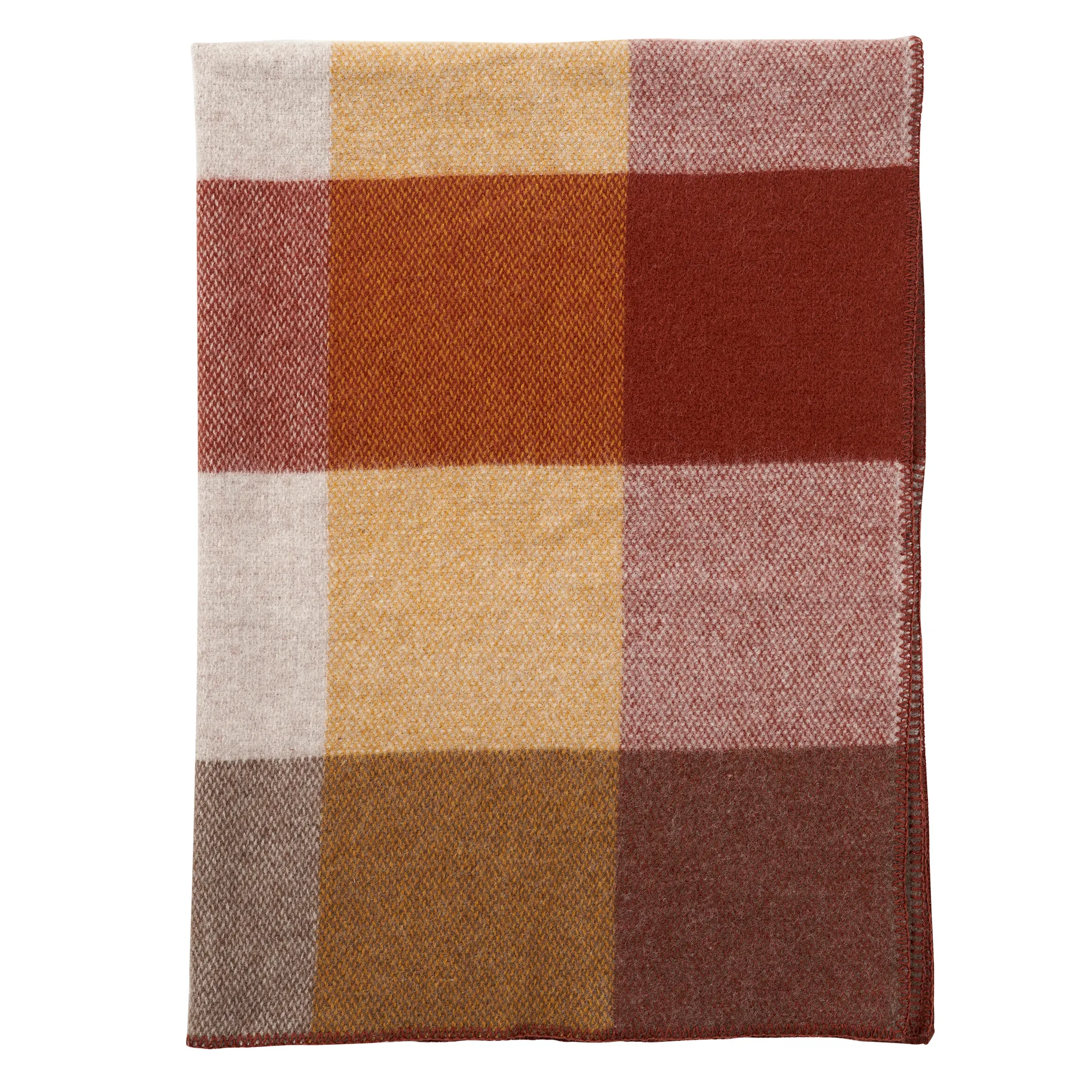 Klippan Yllefabrik Couverture en laine Block cm Rust