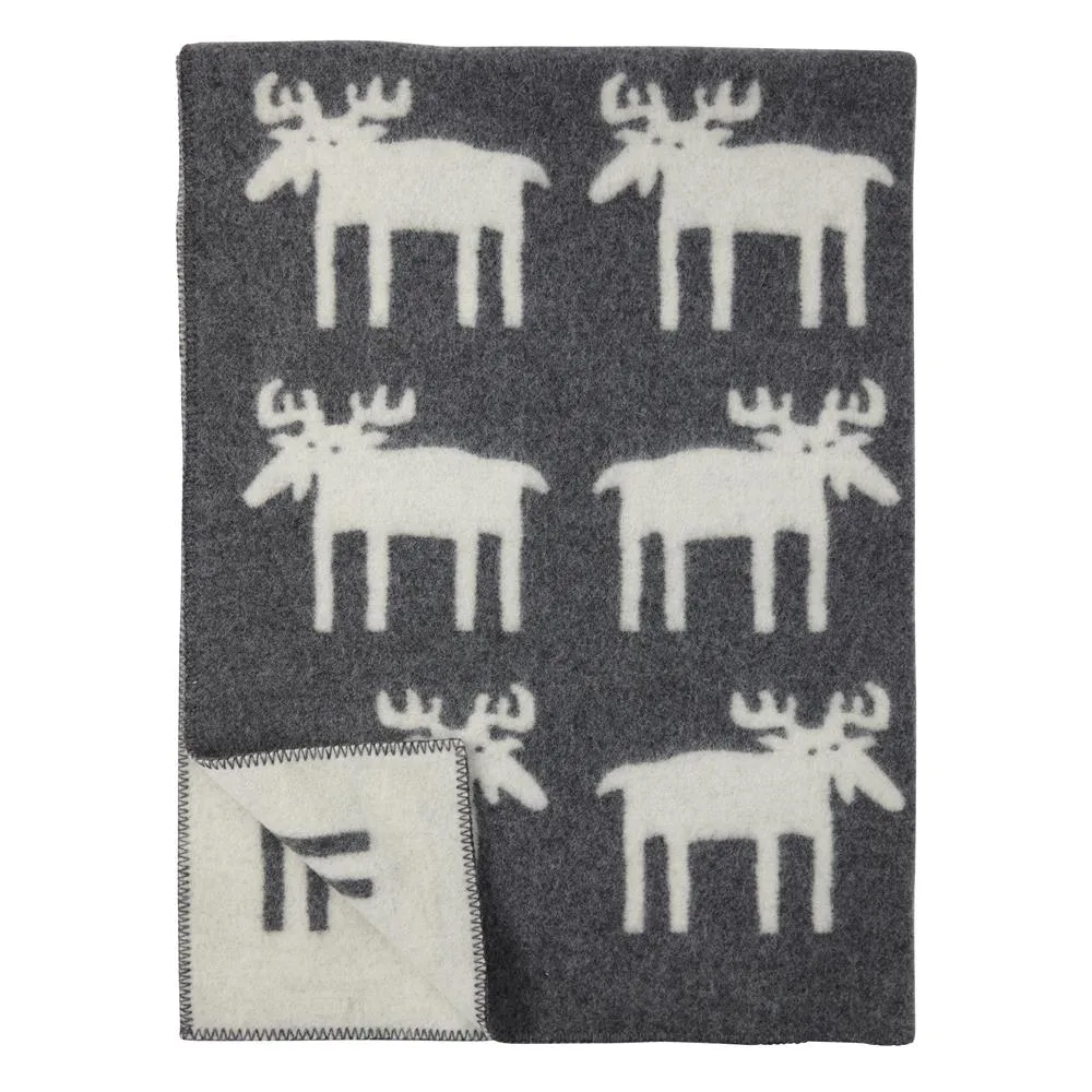 Klippan Yllefabrik Couverture en laine Elan gris cm