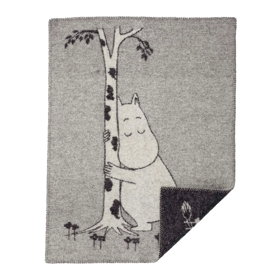Klippan Yllefabrik Couverture enfant Moomin Tree Hug gris