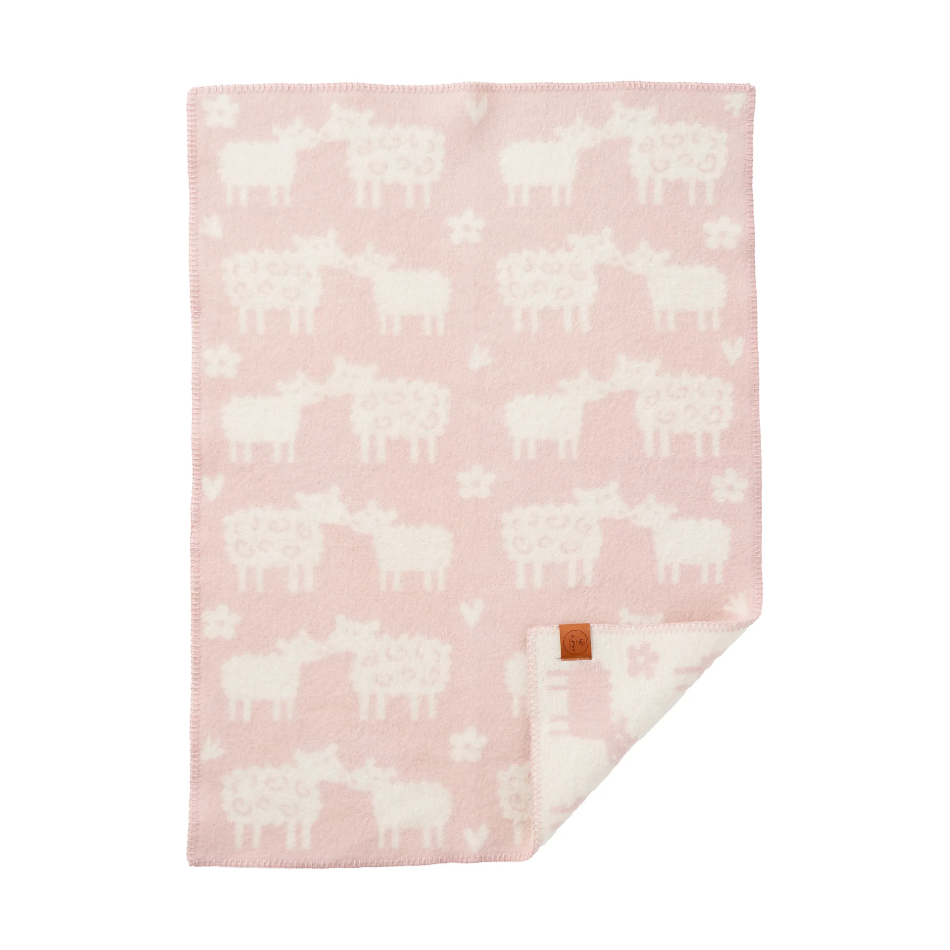 Klippan Yllefabrik Couverture pour enfant Bää laine Soft pink, cm
