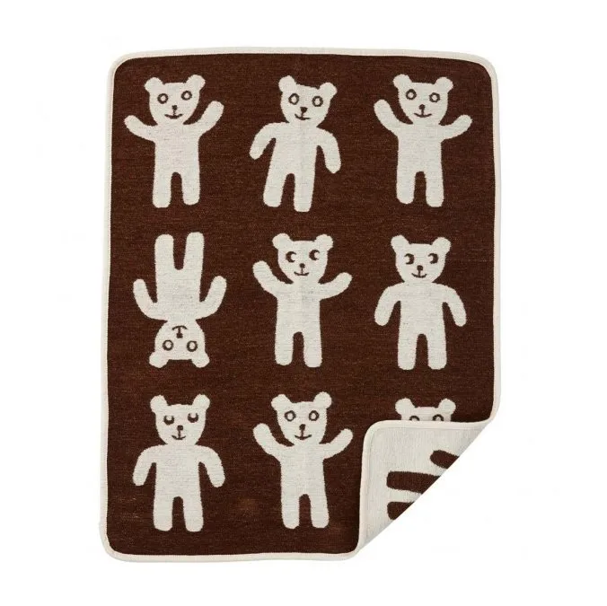 Klippan Yllefabrik Couverture pour enfant Bruno marron