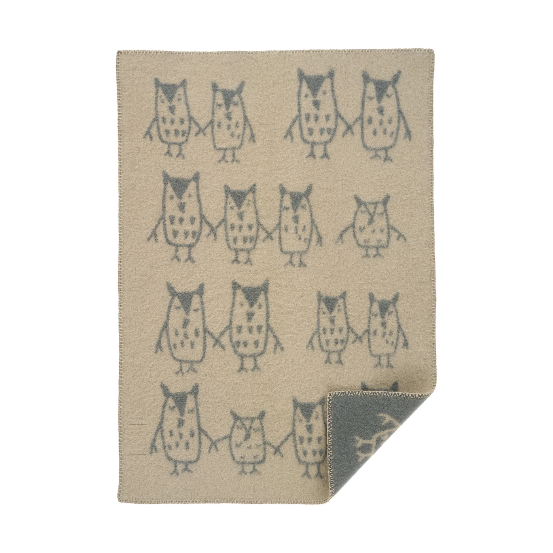 Klippan Yllefabrik Couverture pour enfant Hand in Hand cm Greige