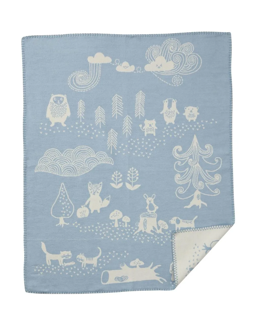 Klippan Yllefabrik Couverture pour enfant Little bear bleu