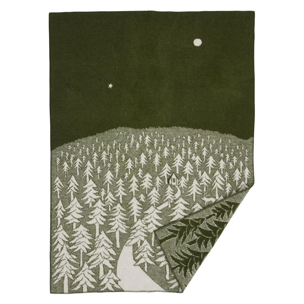 House in the Forest wool blanket from Klippan Yllefabrik