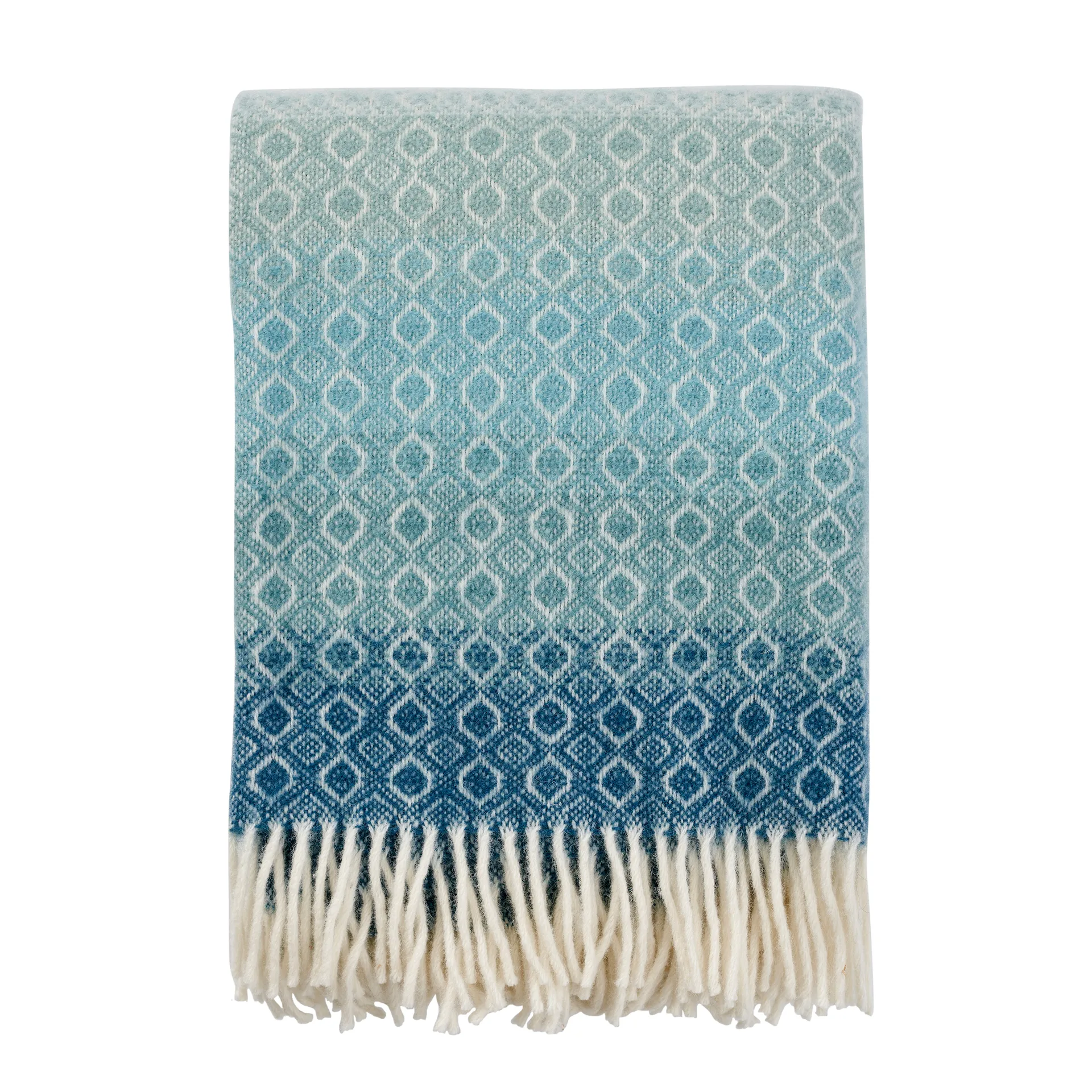 Klippan Yllefabrik Plaid de laine Havanna Aqua multi