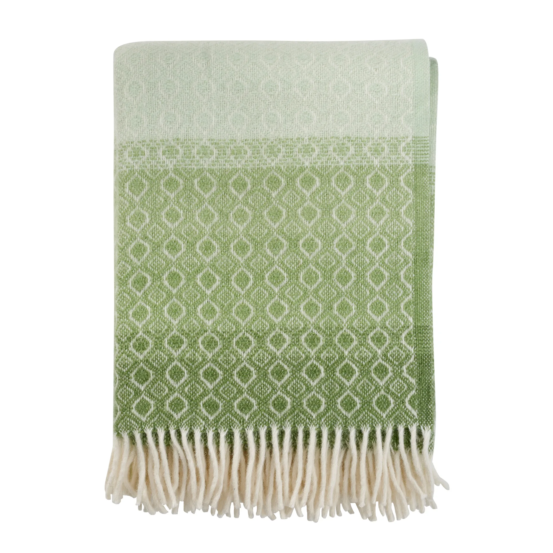 Klippan Yllefabrik Plaid de laine Havanna Green multi
