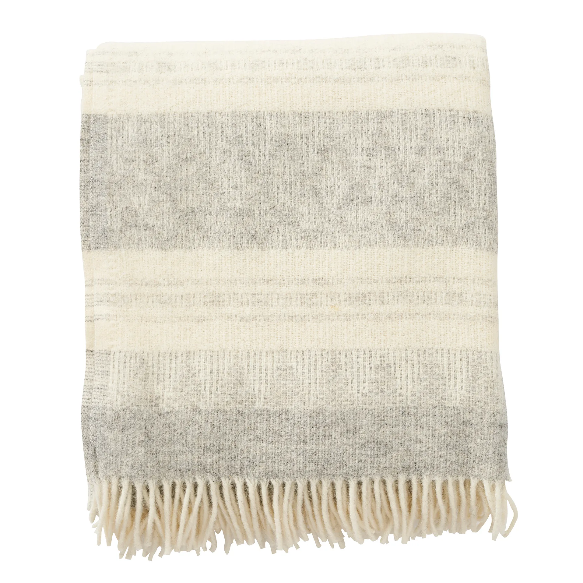 Klippan Yllefabrik Plaid en laine Freja Gris