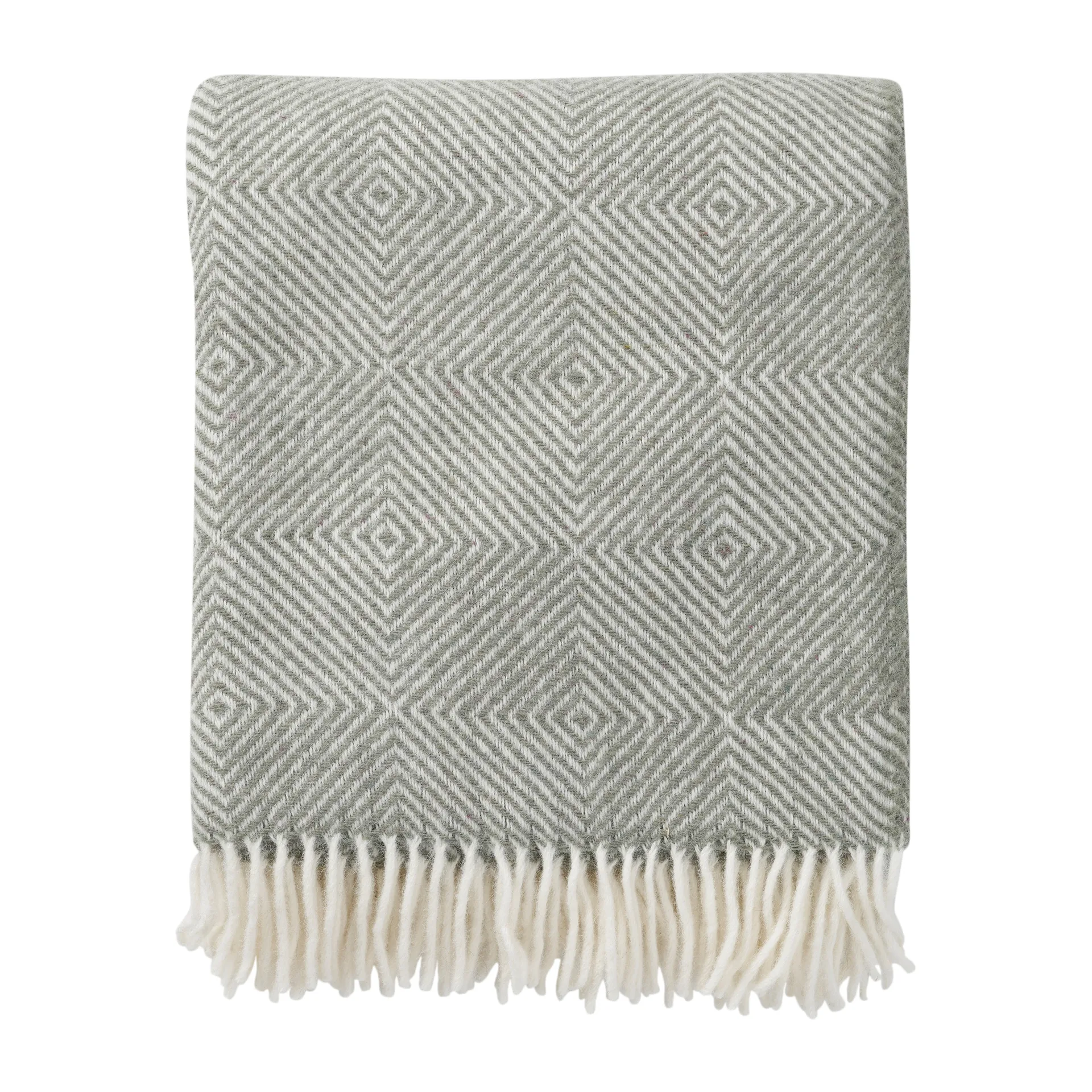 Klippan Yllefabrik Plaid en laine Gooseye cm Vert