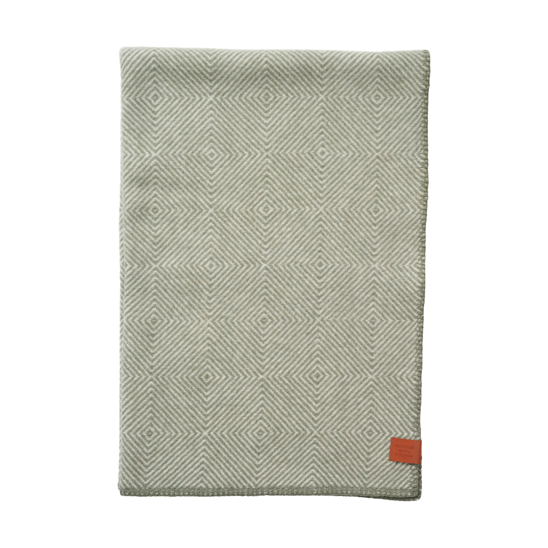 Klippan Yllefabrik Plaid en laine Gooseye midi cm Vert