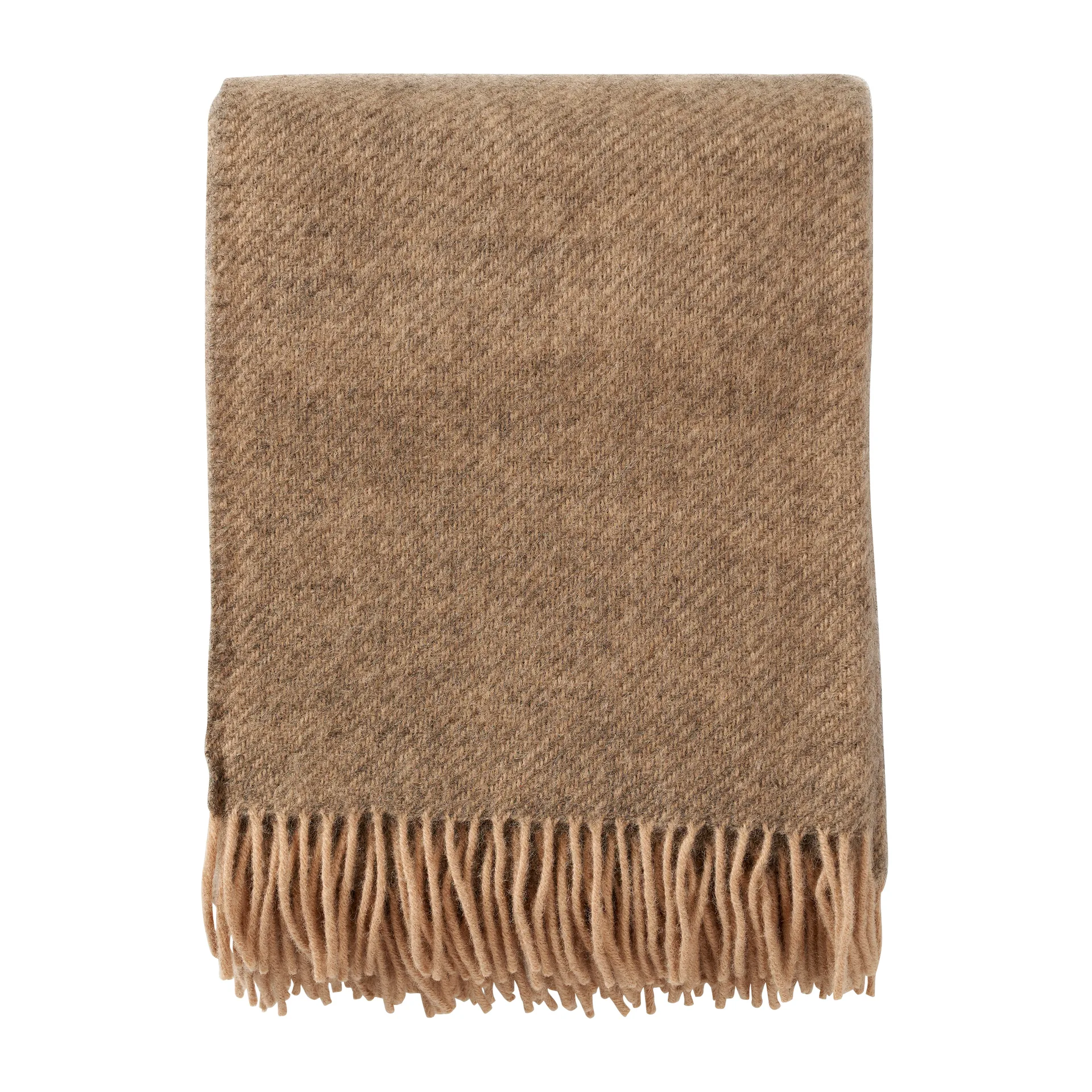 Klippan Yllefabrik Plaid en laine Gotland cm Beige