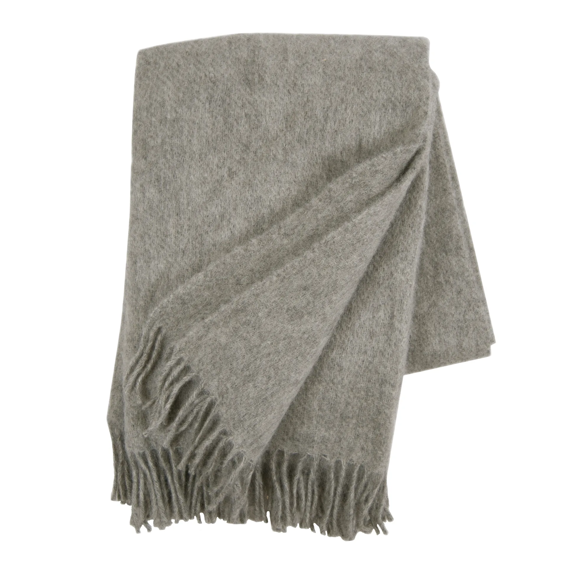 Klippan Yllefabrik Plaid en laine Gotland cm Gris nature
