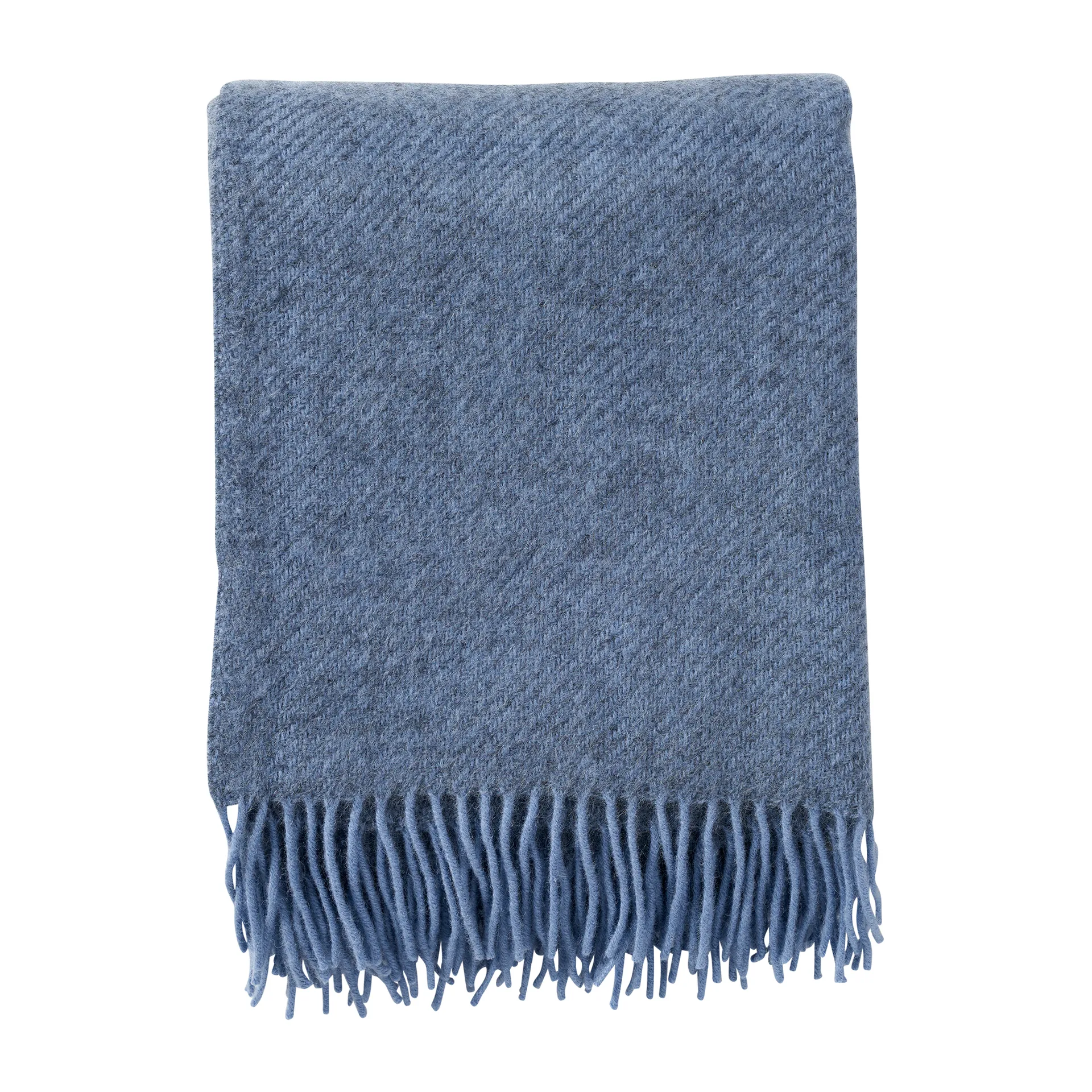 Klippan Yllefabrik Plaid en laine Gotland cm Infinity blue (bleu)