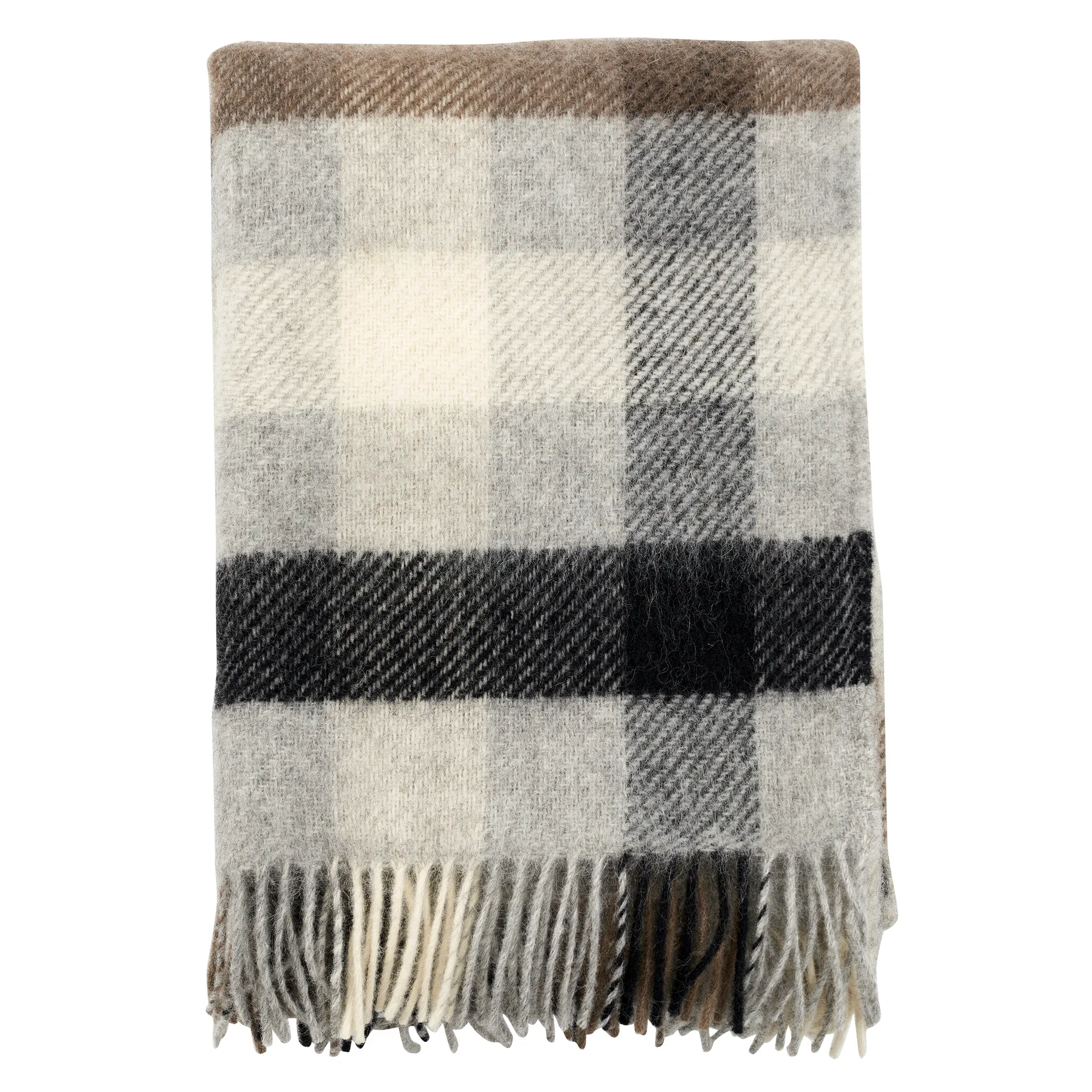 Klippan Yllefabrik Plaid en laine Gotland cm Multi grey