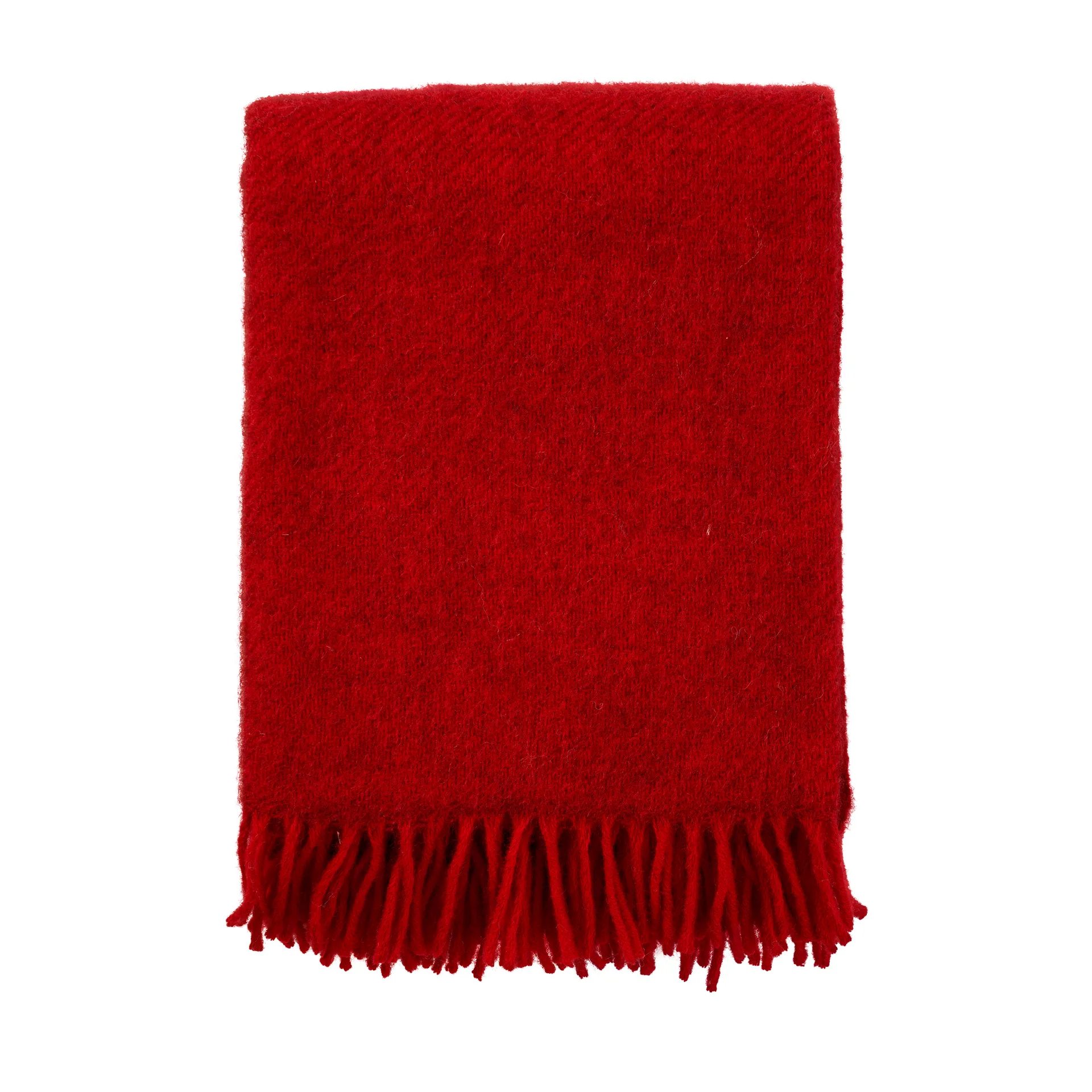 Klippan Yllefabrik Plaid en laine Gotland cm Rouge