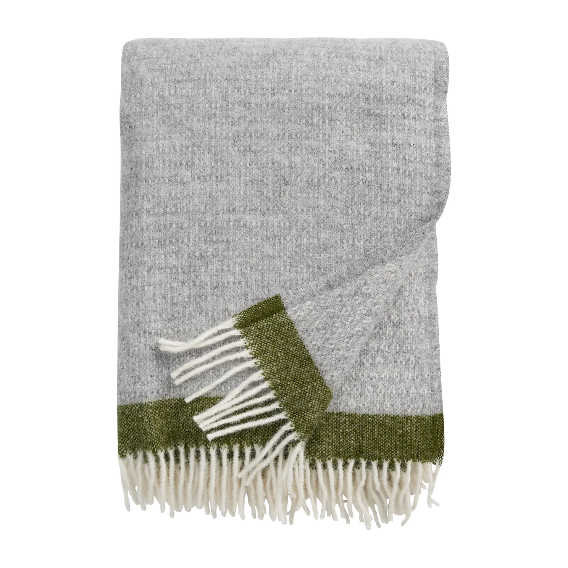 Klippan Yllefabrik Plaid en laine Hampus cm Gris-avocat