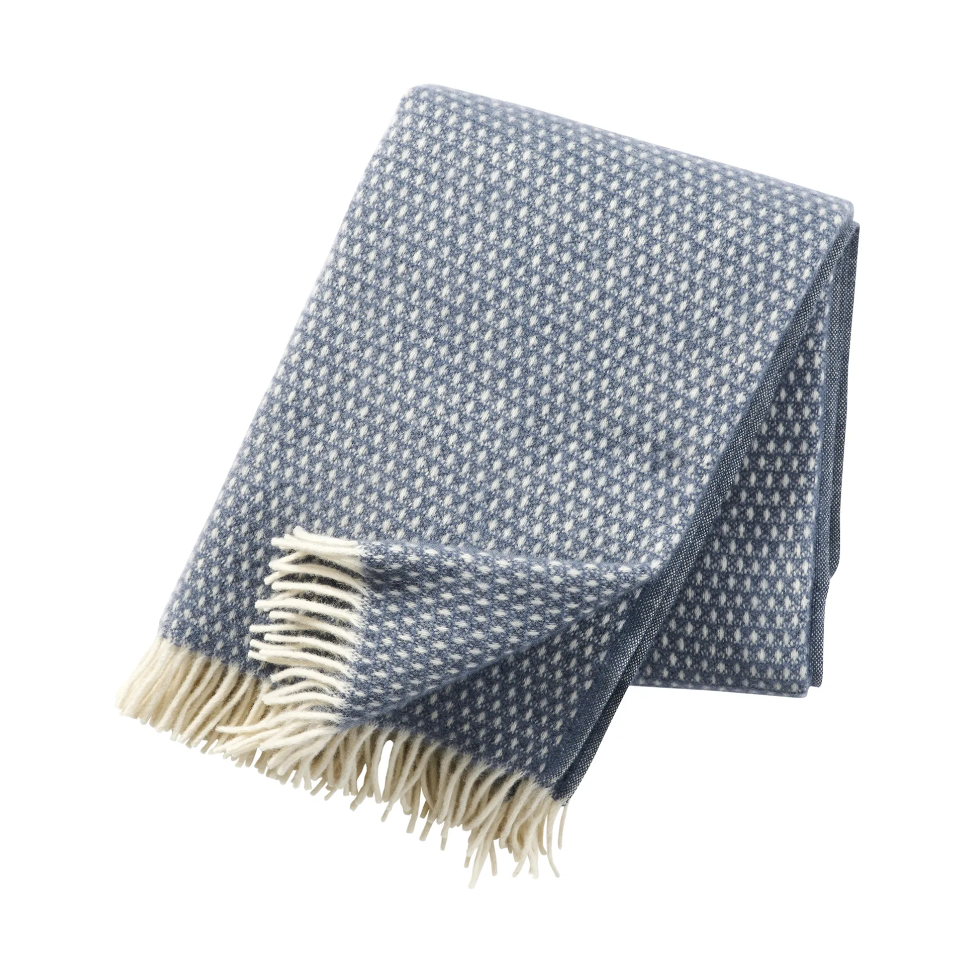 Klippan Yllefabrik Plaid en laine Knut bleu