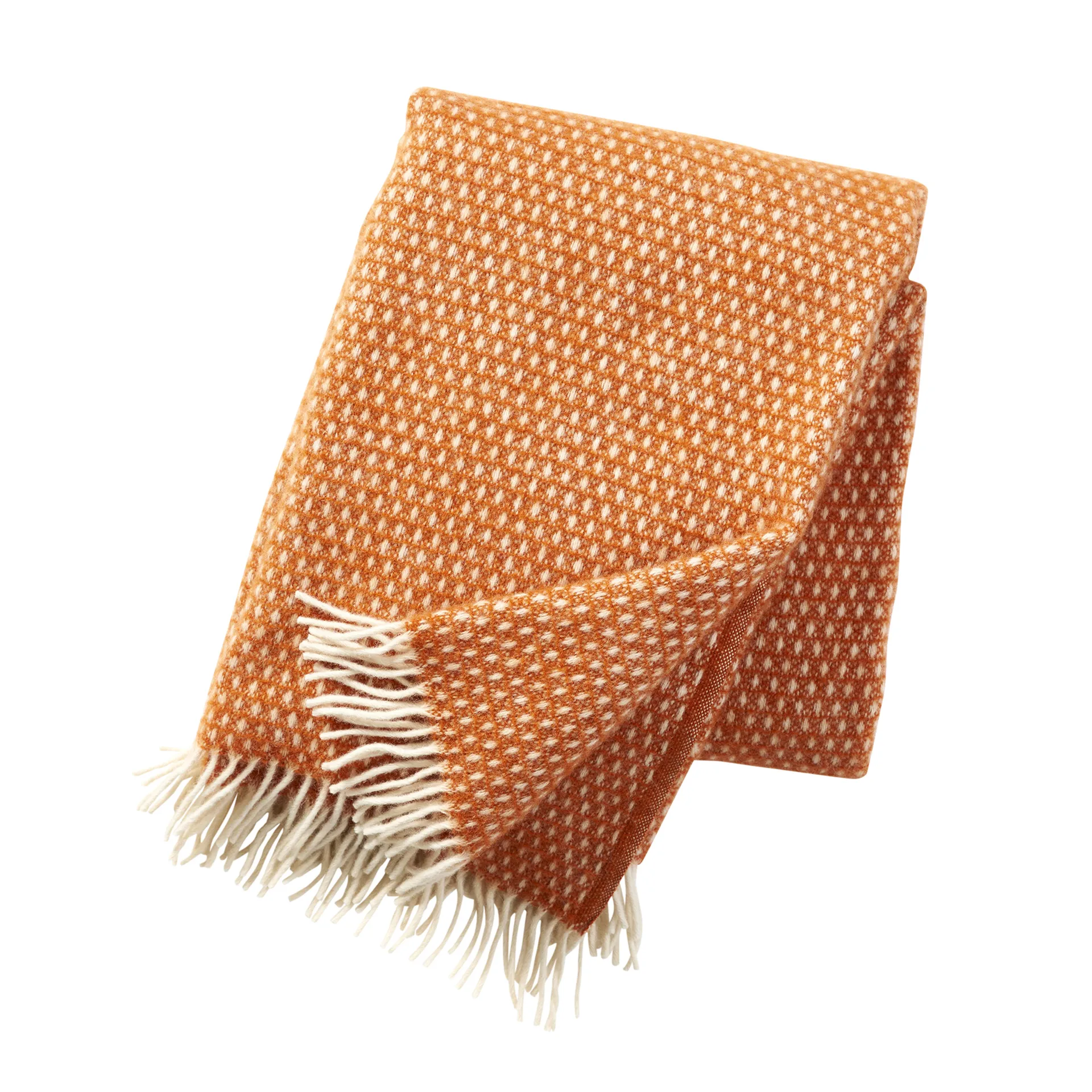 Klippan Yllefabrik Plaid en laine Knut orange