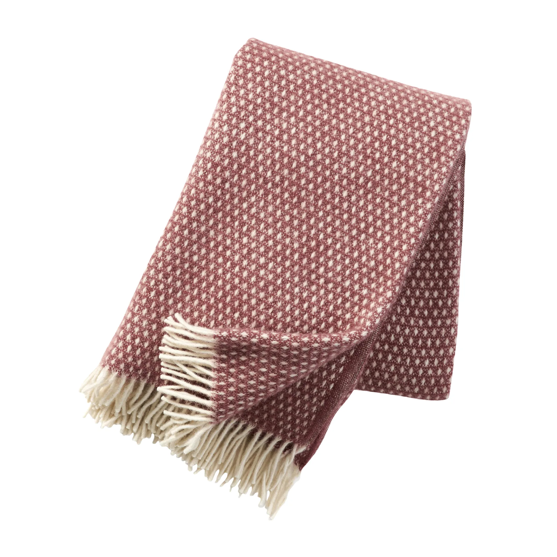 Klippan Yllefabrik Plaid en laine Knut rouille rouge