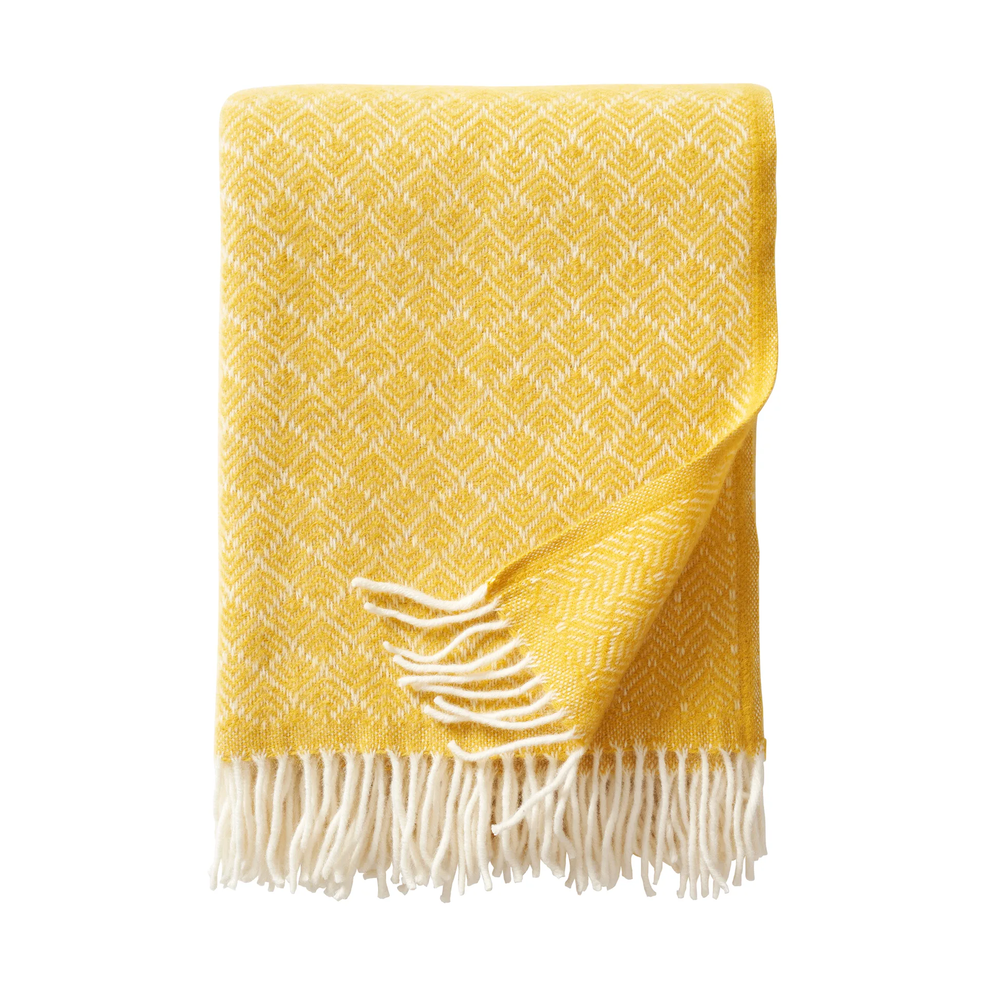Klippan Yllefabrik Plaid en laine Pampas cm Jaune