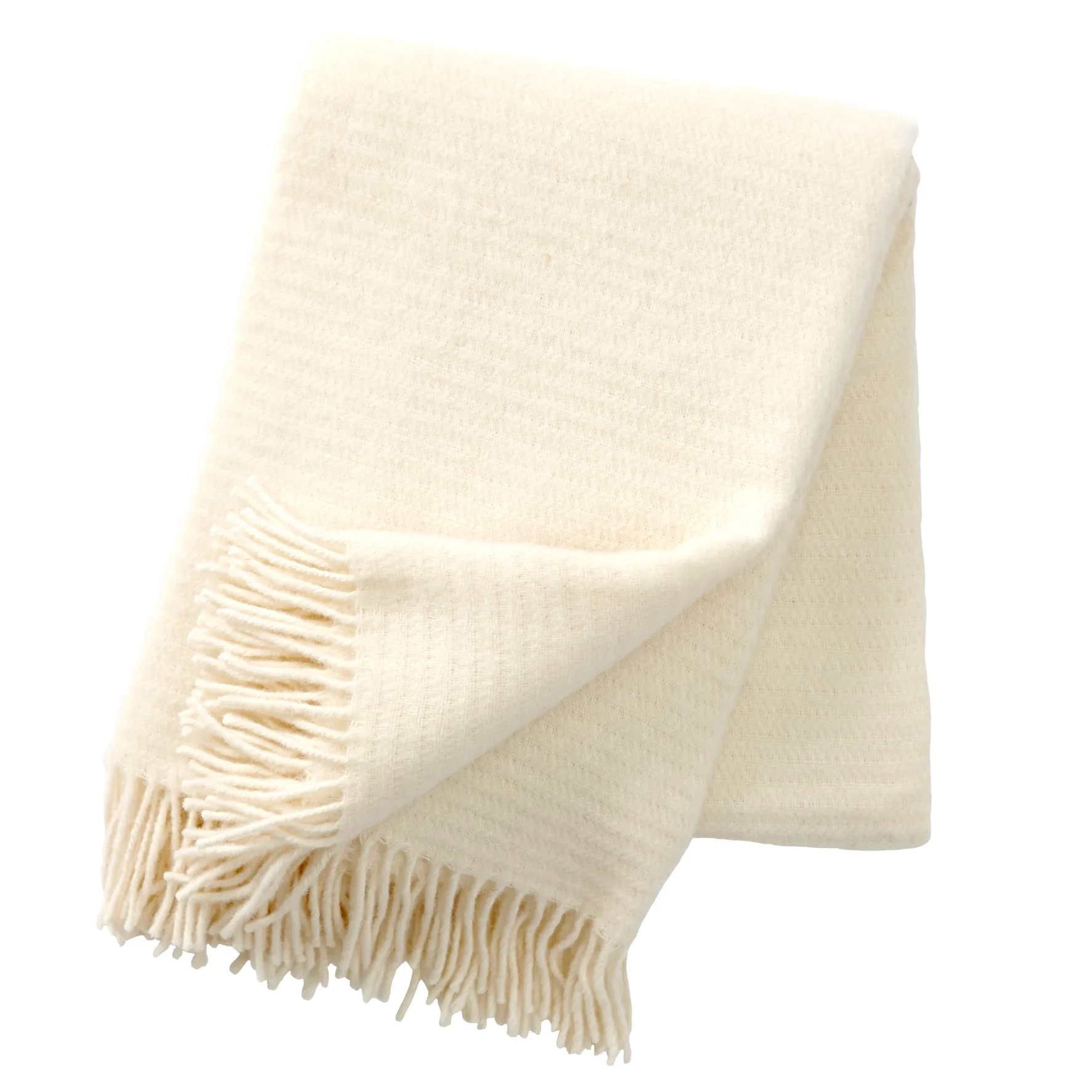 Klippan Yllefabrik Plaid en laine Ralph ivoire
