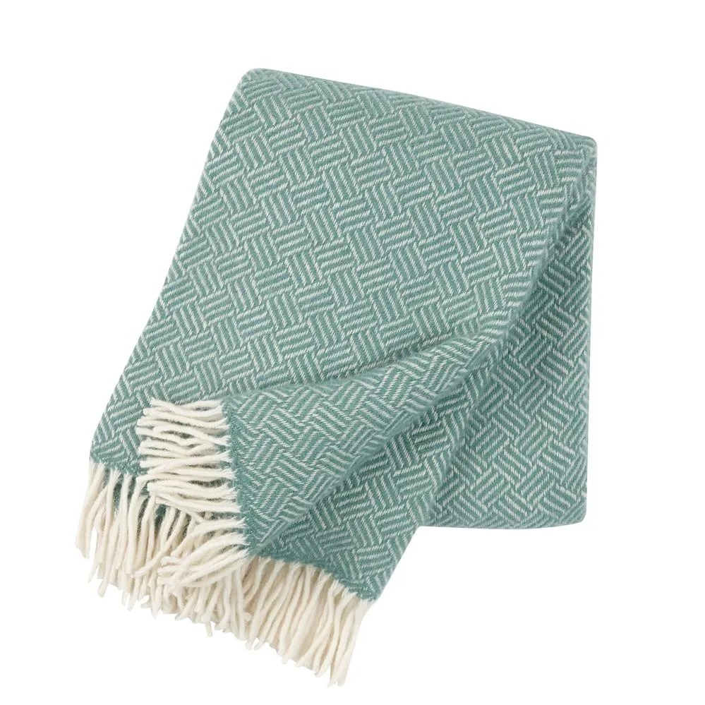Klippan Yllefabrik Plaid en laine Samba menthe