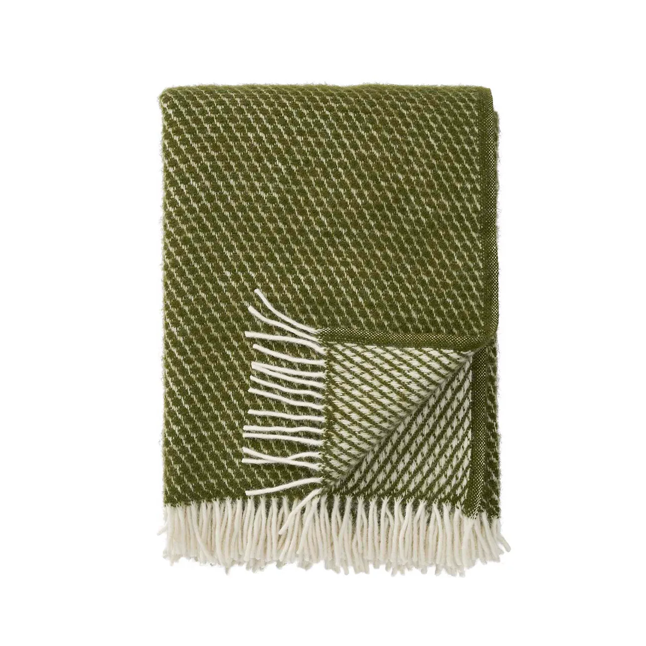 Klippan Yllefabrik Plaid en laine Velvet avocat