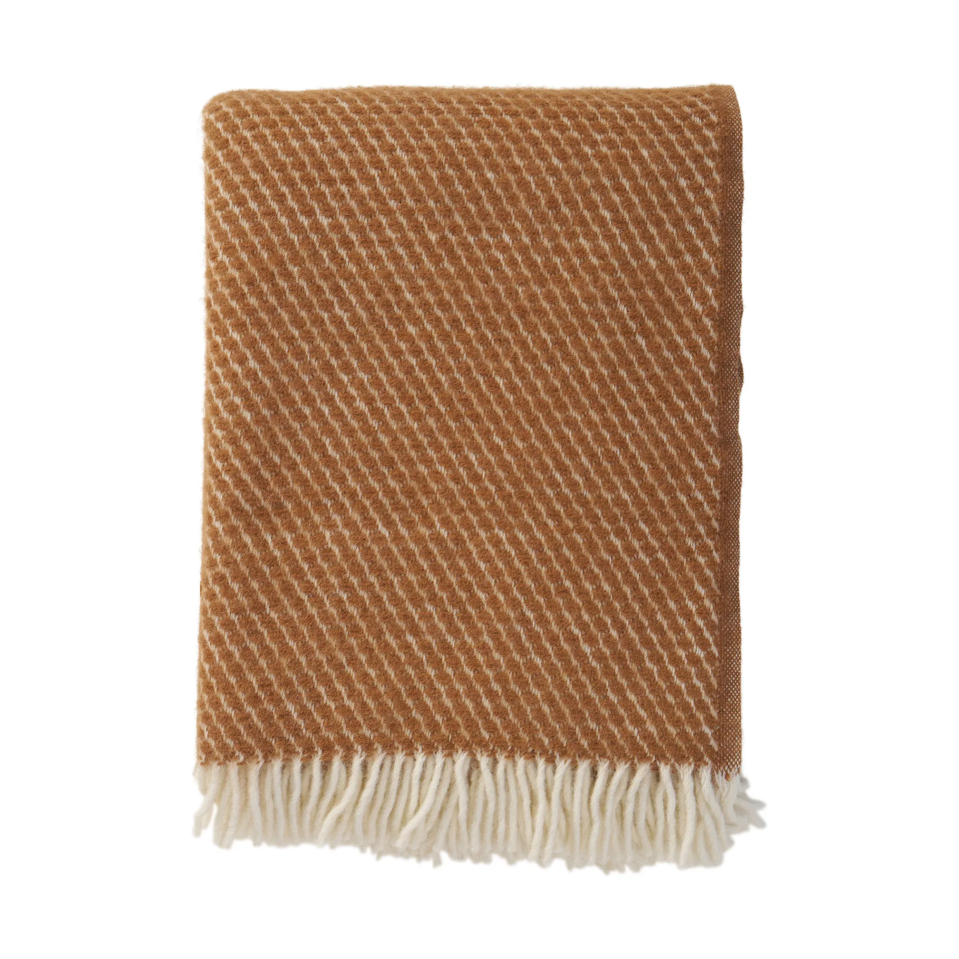 Klippan Yllefabrik Plaid en laine Velvet Mocha mousse
