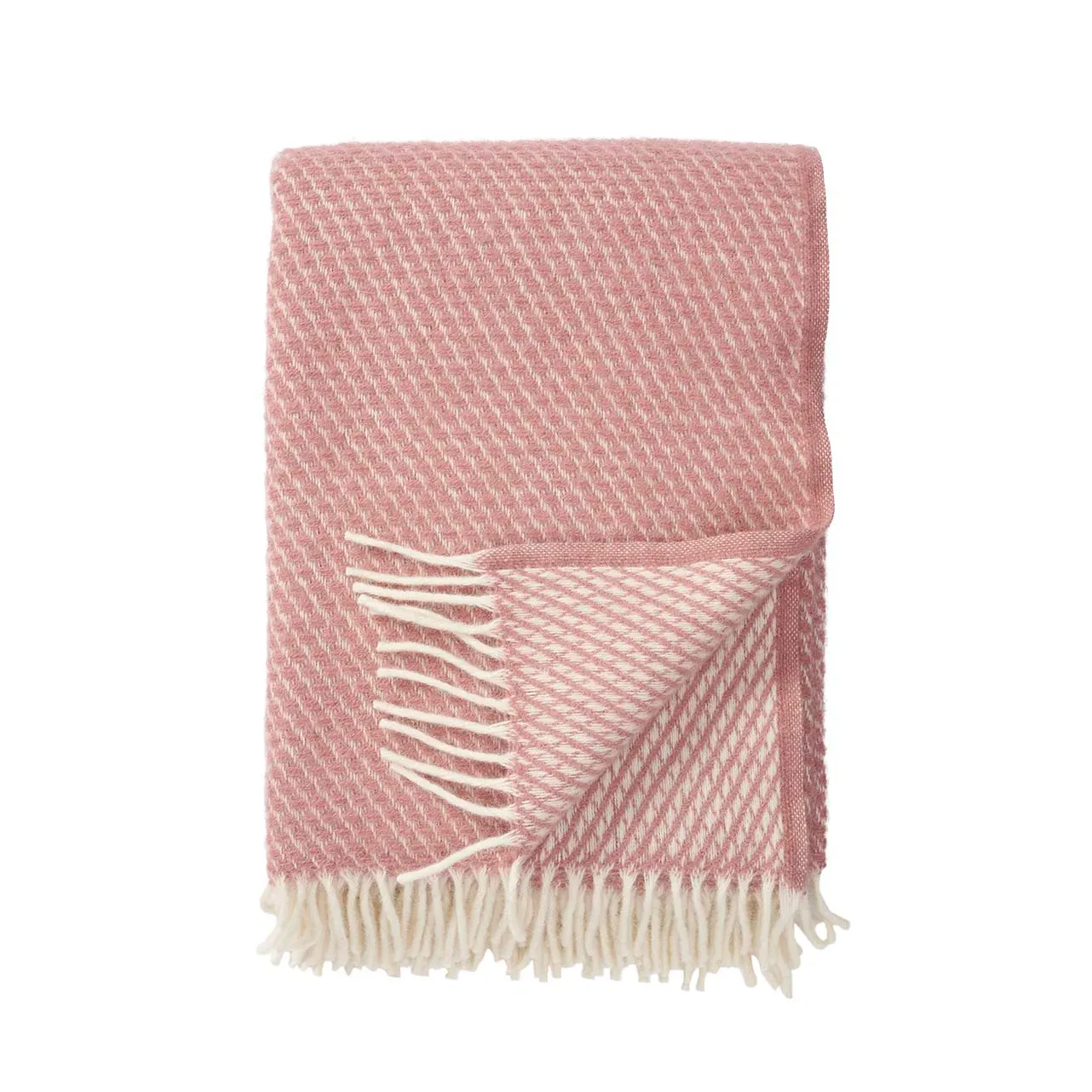 Klippan Yllefabrik Plaid en laine Velvet rose