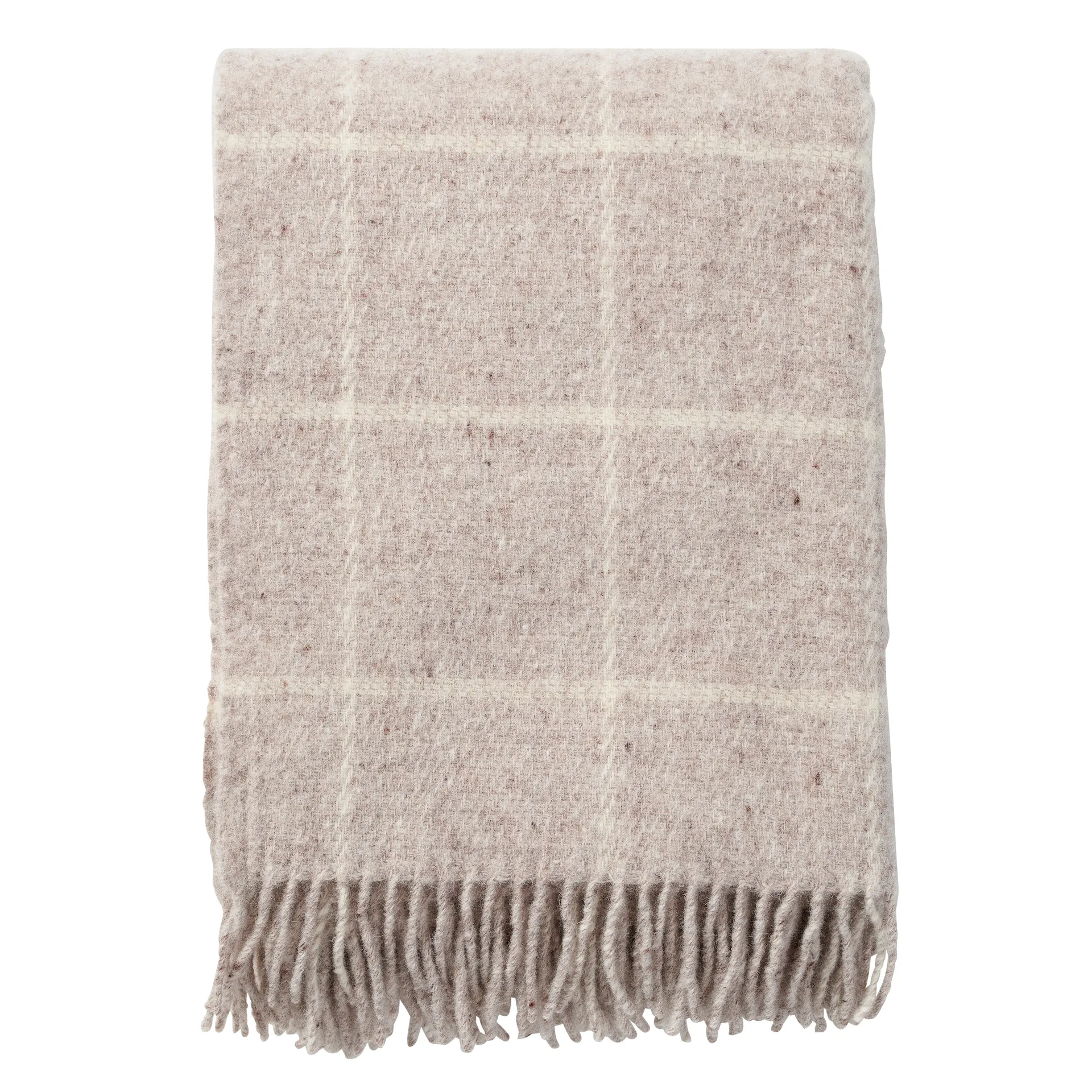 Klippan Yllefabrik Plaid en laine Vinga Beige