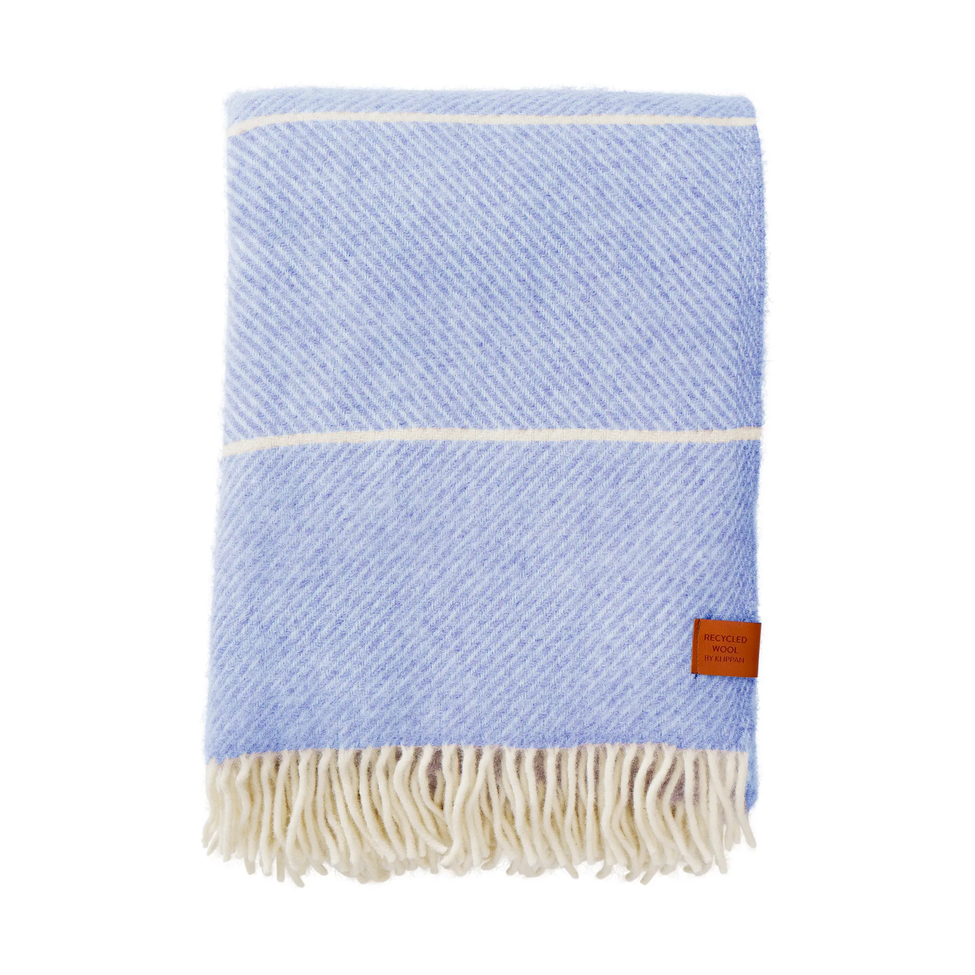 Klippan Yllefabrik Plaid Frank en laine cm Infinity blue