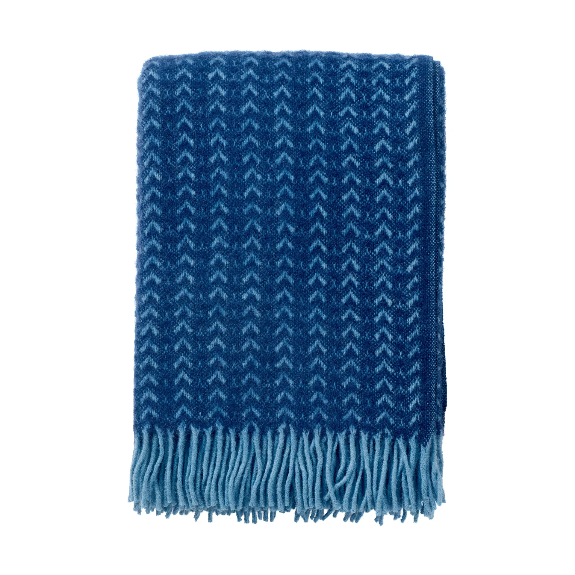 Klippan Yllefabrik Plaid Ilse en laine cm Blue-aqua