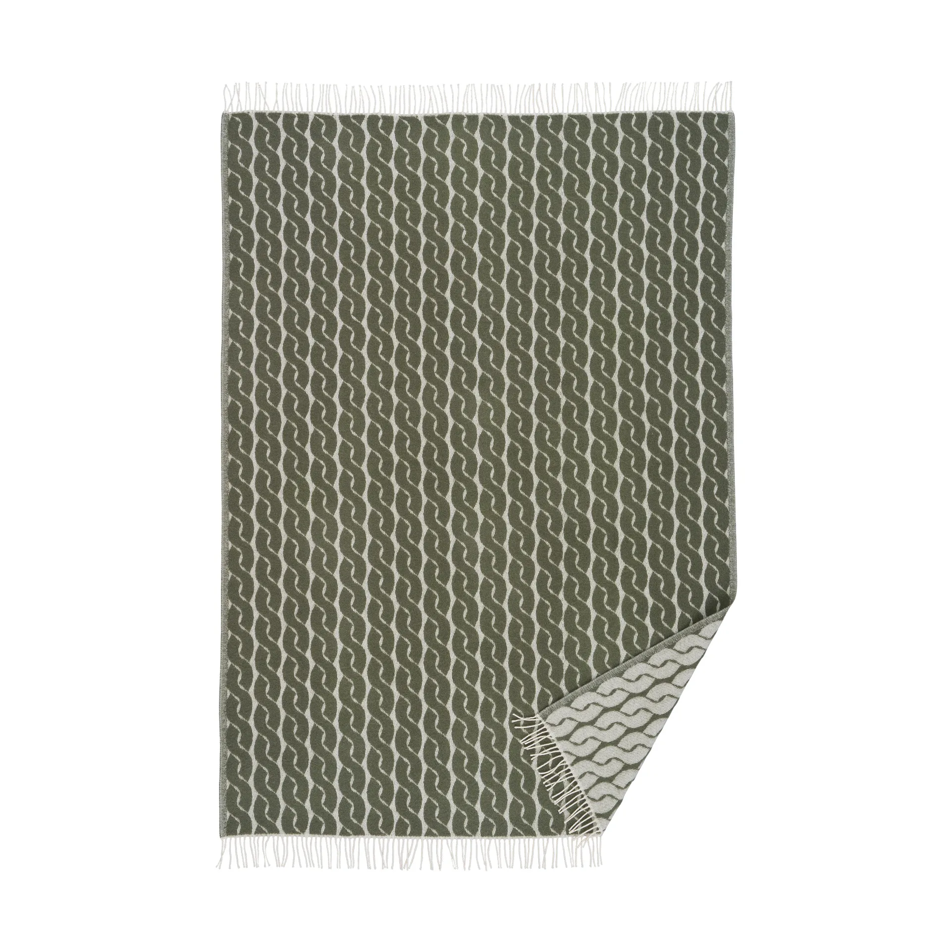 Klippan Yllefabrik Plaid Knit en laine cm Pine