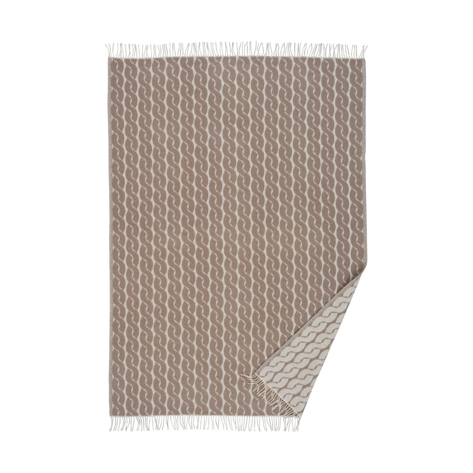 Klippan Yllefabrik Plaid Knit en laine cm Sand