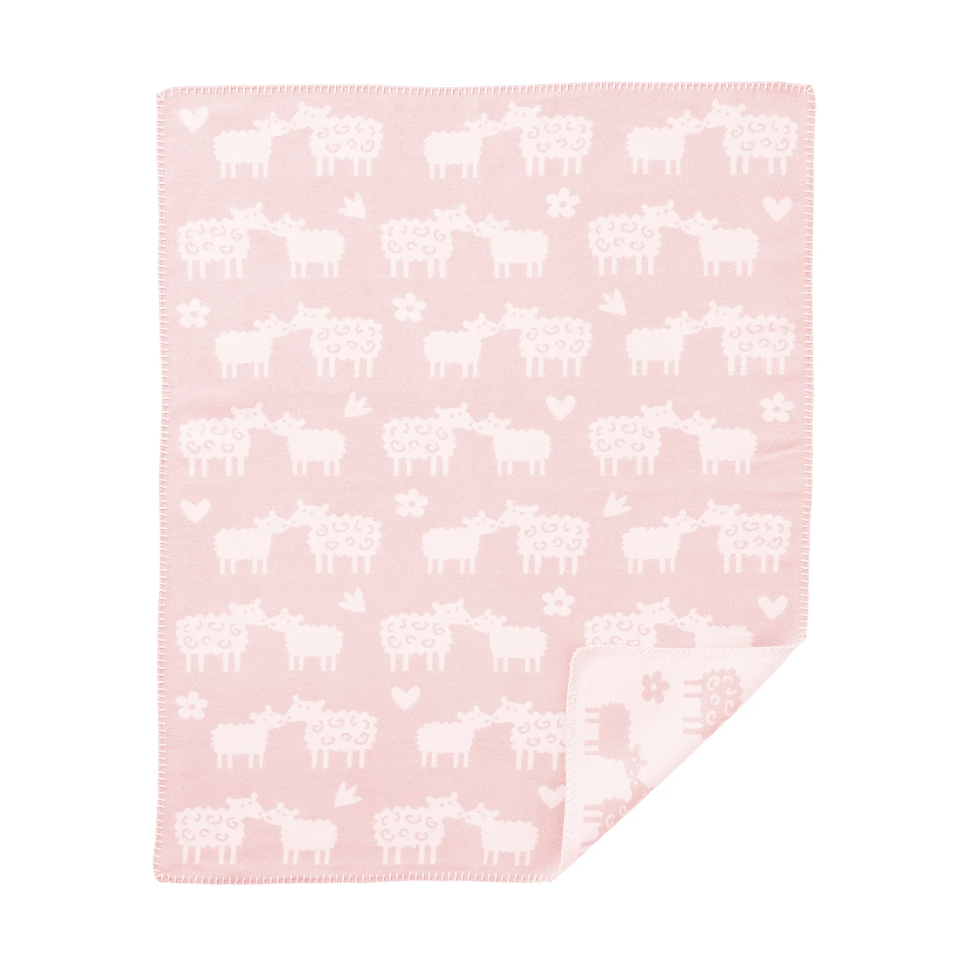 Klippan Yllefabrik Plaid pour enfant Bää coton Soft pink, cm