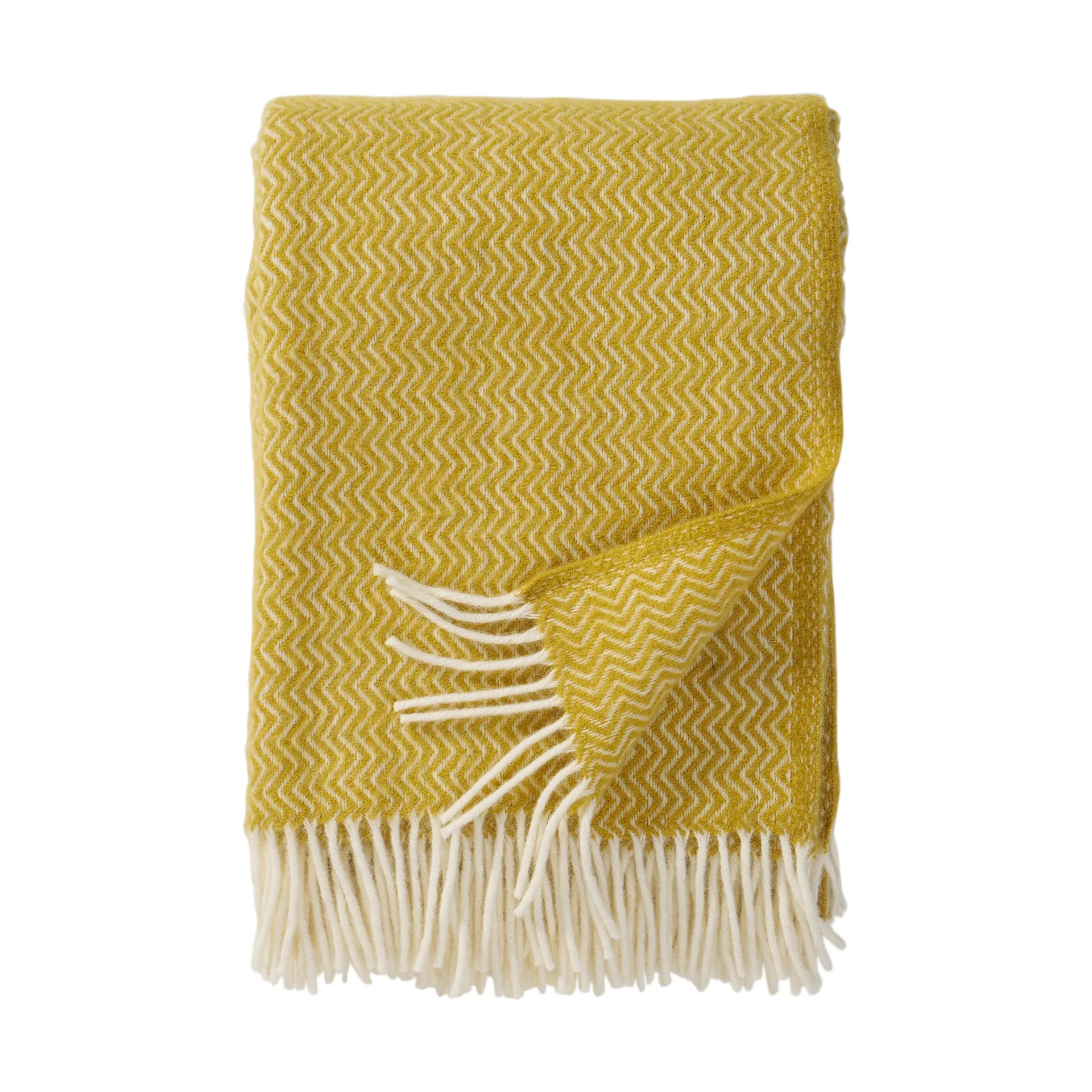 Klippan Yllefabrik Plaid Sorbet en laine cm Banana