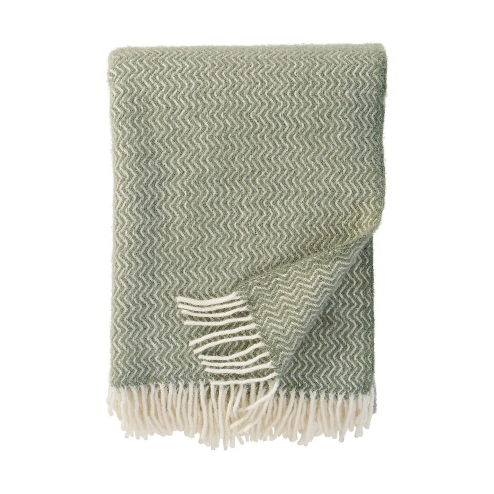 Klippan Yllefabrik Plaid Sorbet en laine cm Pistachio
