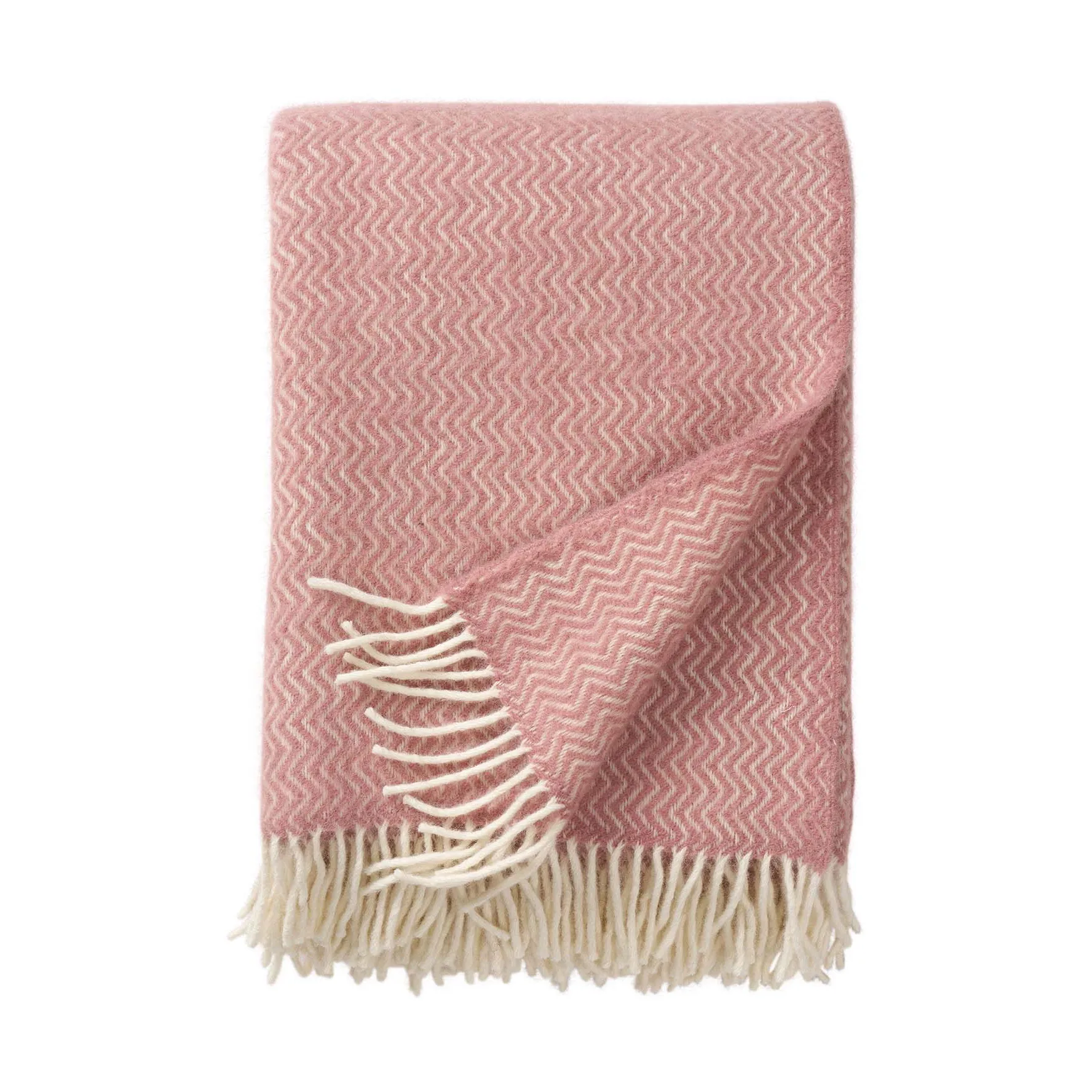 Klippan Yllefabrik Plaid Sorbet en laine cm Powder pink
