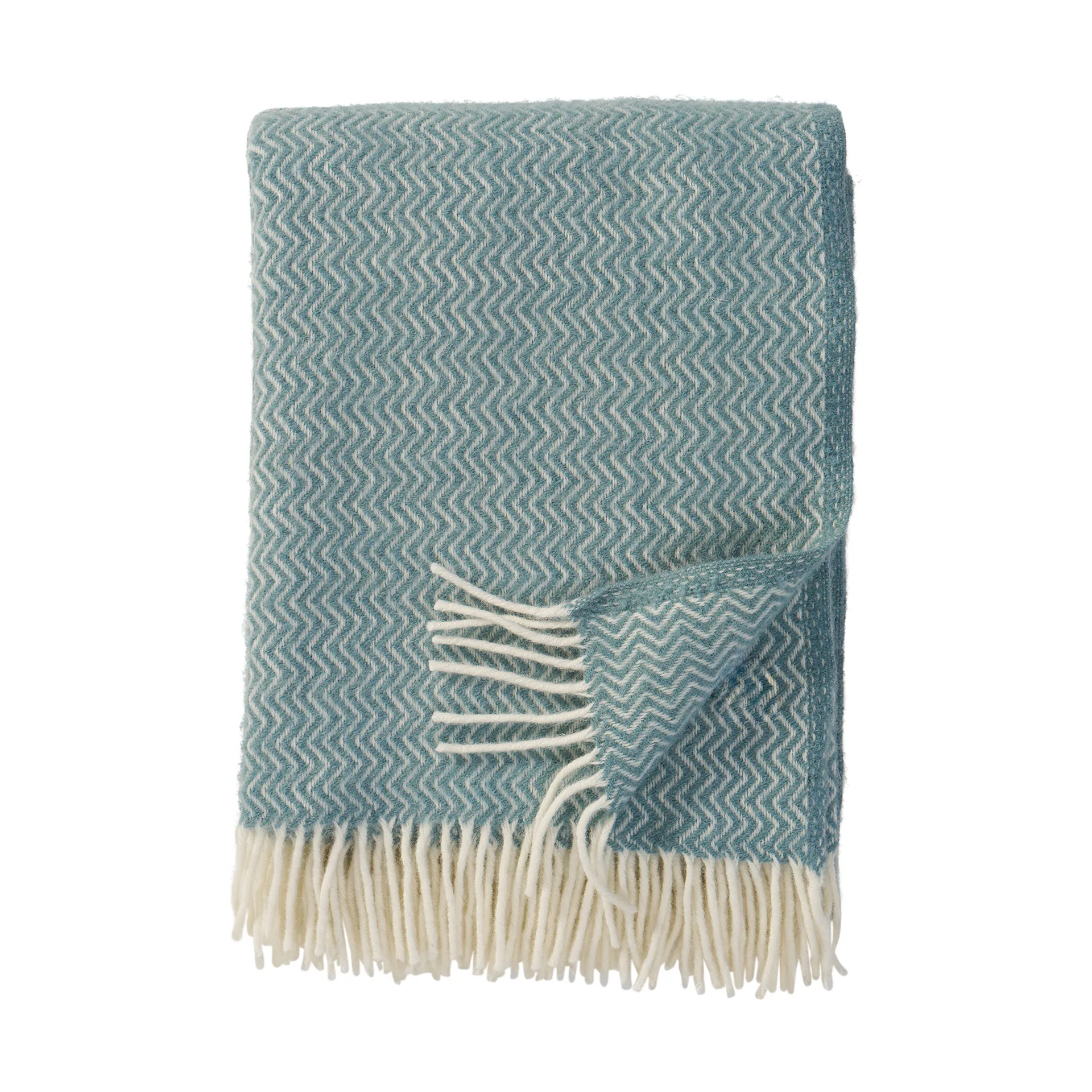 Klippan Yllefabrik Plaid Sorbet en laine cm Silky blue