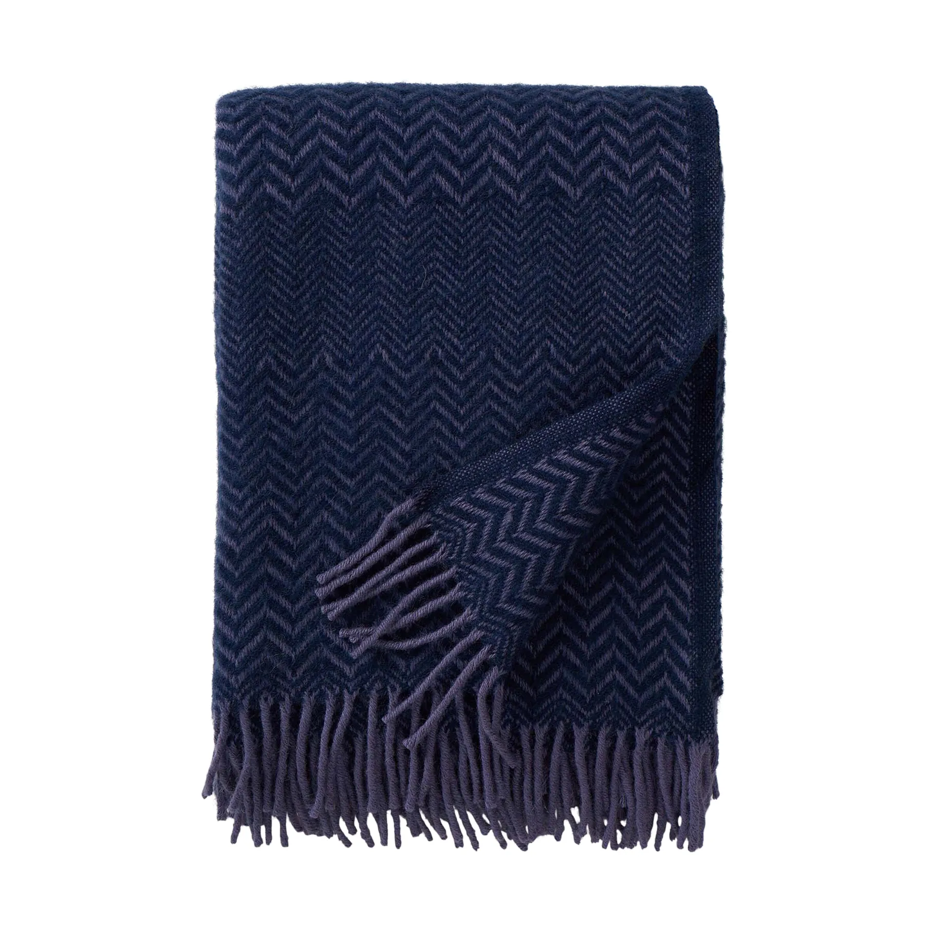 Klippan Yllefabrik Plaid Zigzag en laine cm Heather