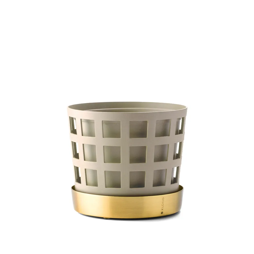KLONG Pot Trio Pot Square beige, petit Ø