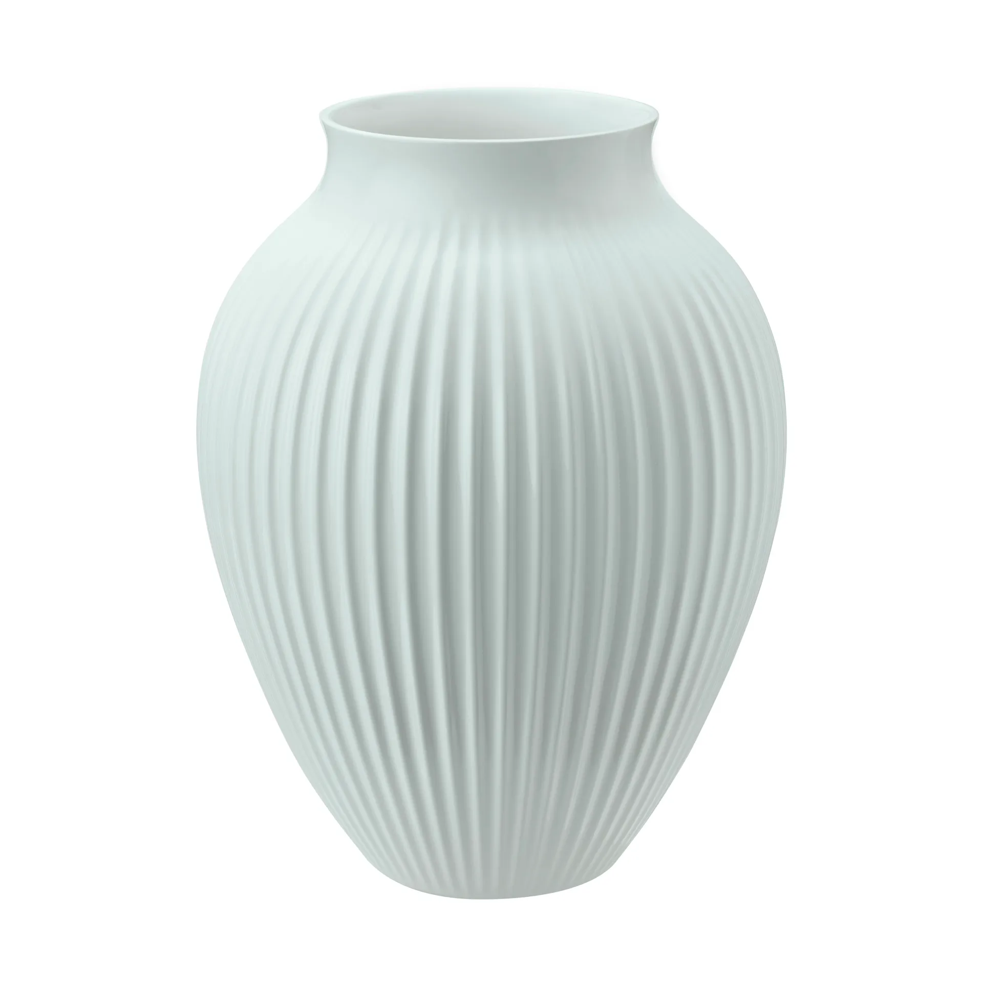 Knabstrup Keramik Knabstrup riflet vase 27 cm Ice blue