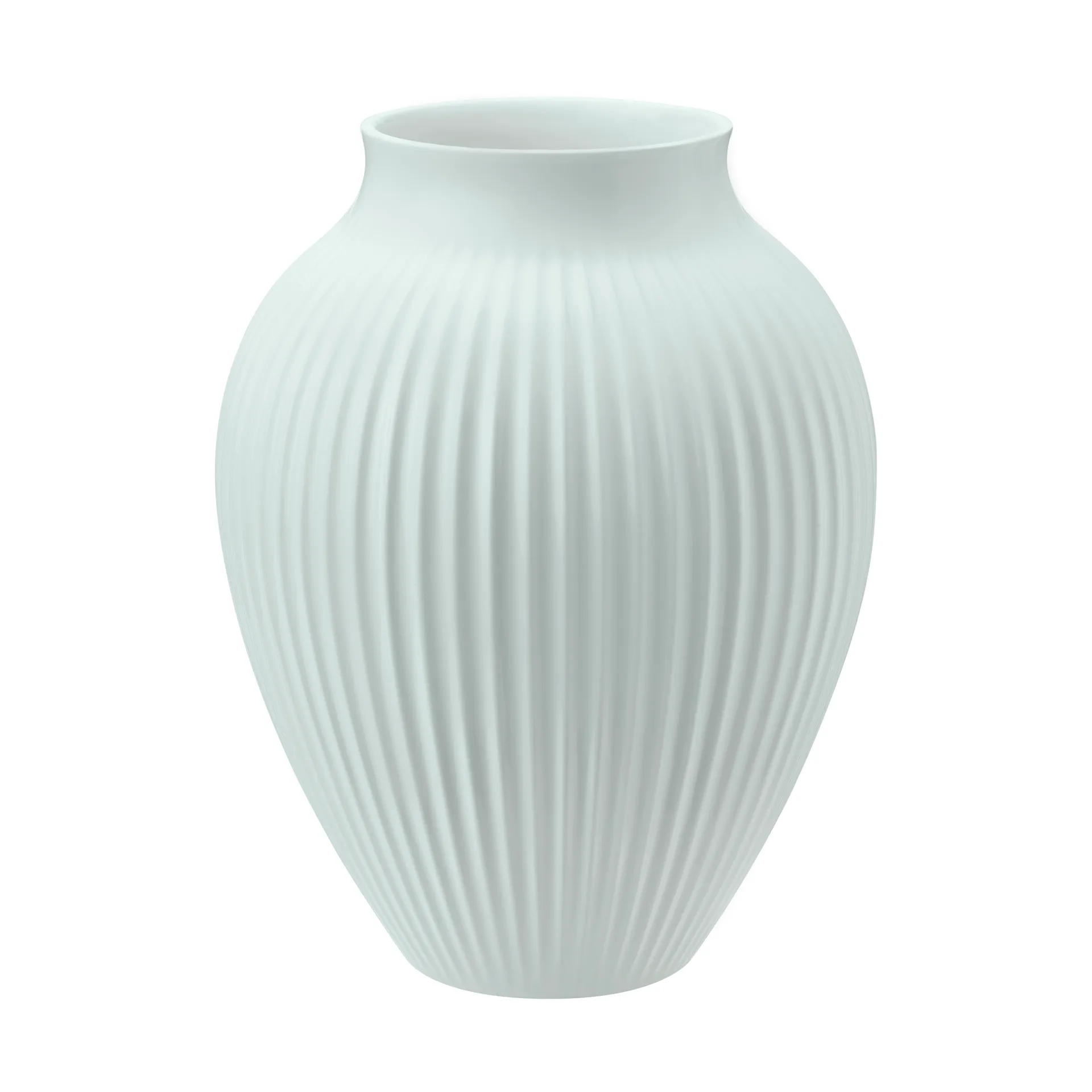 Knabstrup Keramik Knabstrup vase riflet 20 cm Ice blue