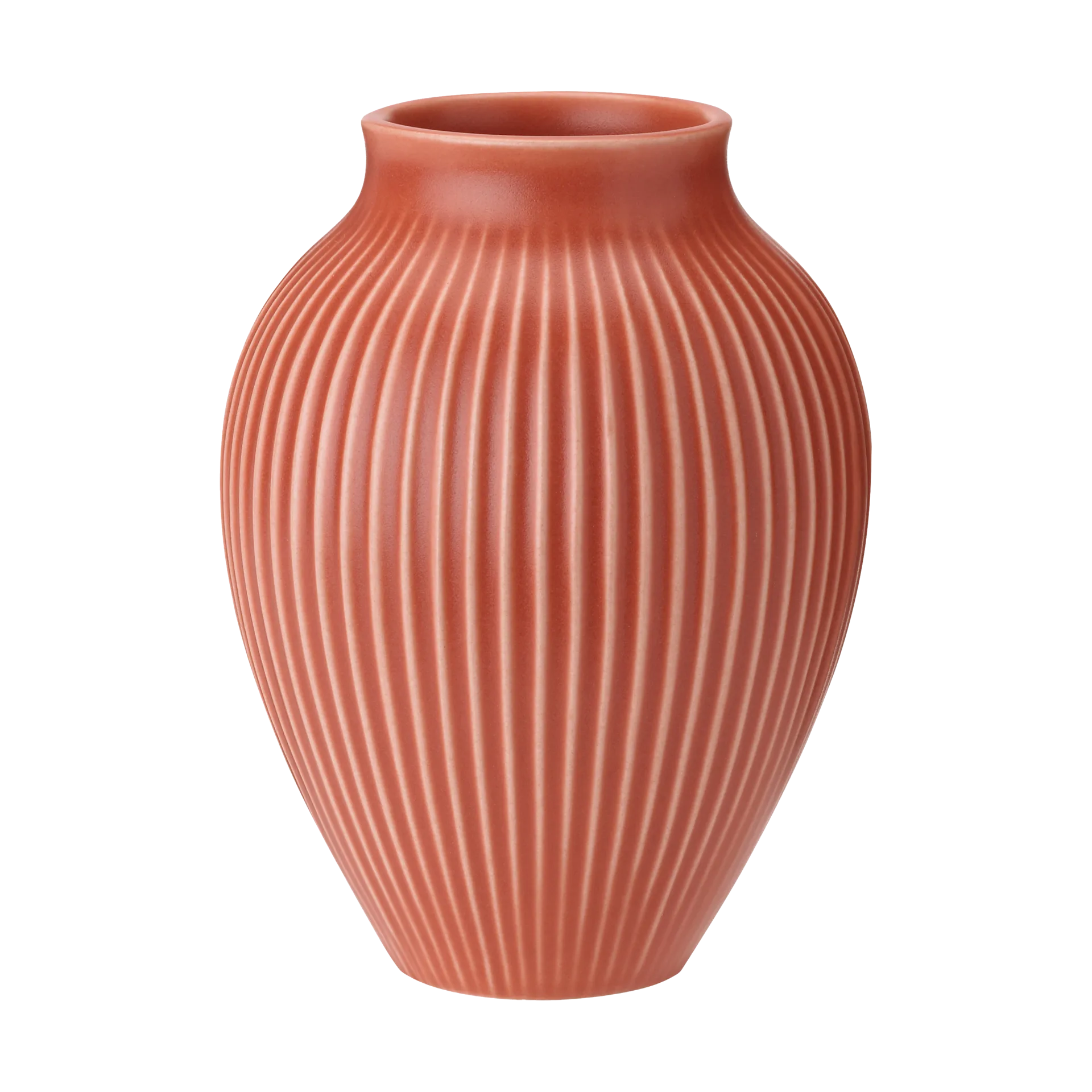 Knabstrup Keramik Knabstrup vase riflet 27 cm Coral