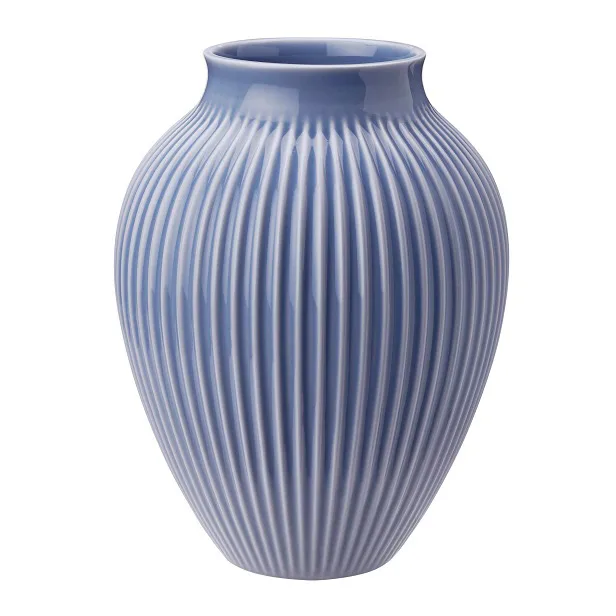 Knabstrup Keramik Vase strié Knabstrup Bleu lavende