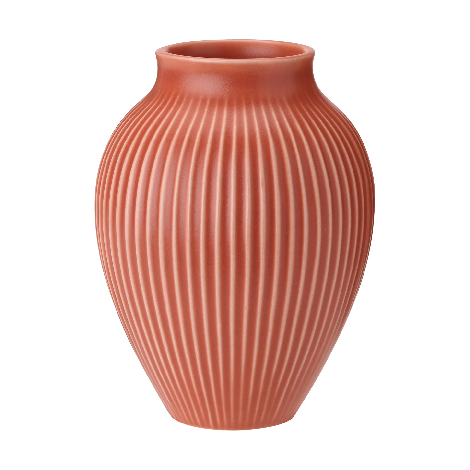 Knabstrup Keramik Vase strié Knabstrup Coral